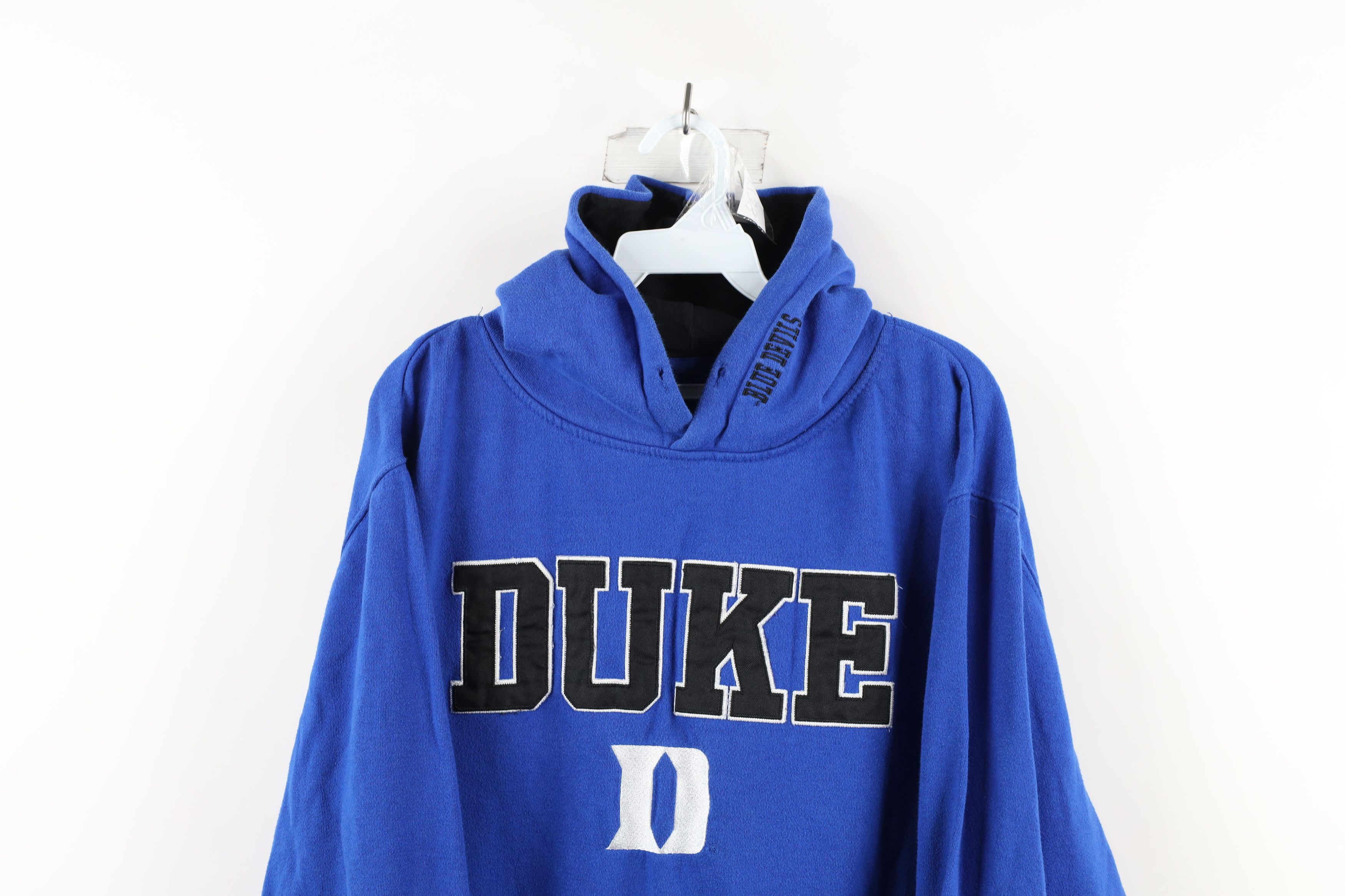 Vintage Vintage Spell Out Duke University Hoodie Sweatshirt Blue Size US XXL / EU 58 / 5 - 2 Thumbnail