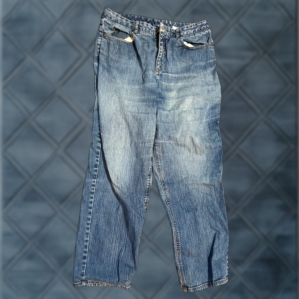 Talbots VINTAGE Talbots Stretch Women's Straight Jeans Size 14 Blue Denim Size 36" / US 14 / IT 50 - 1 Thumbnail