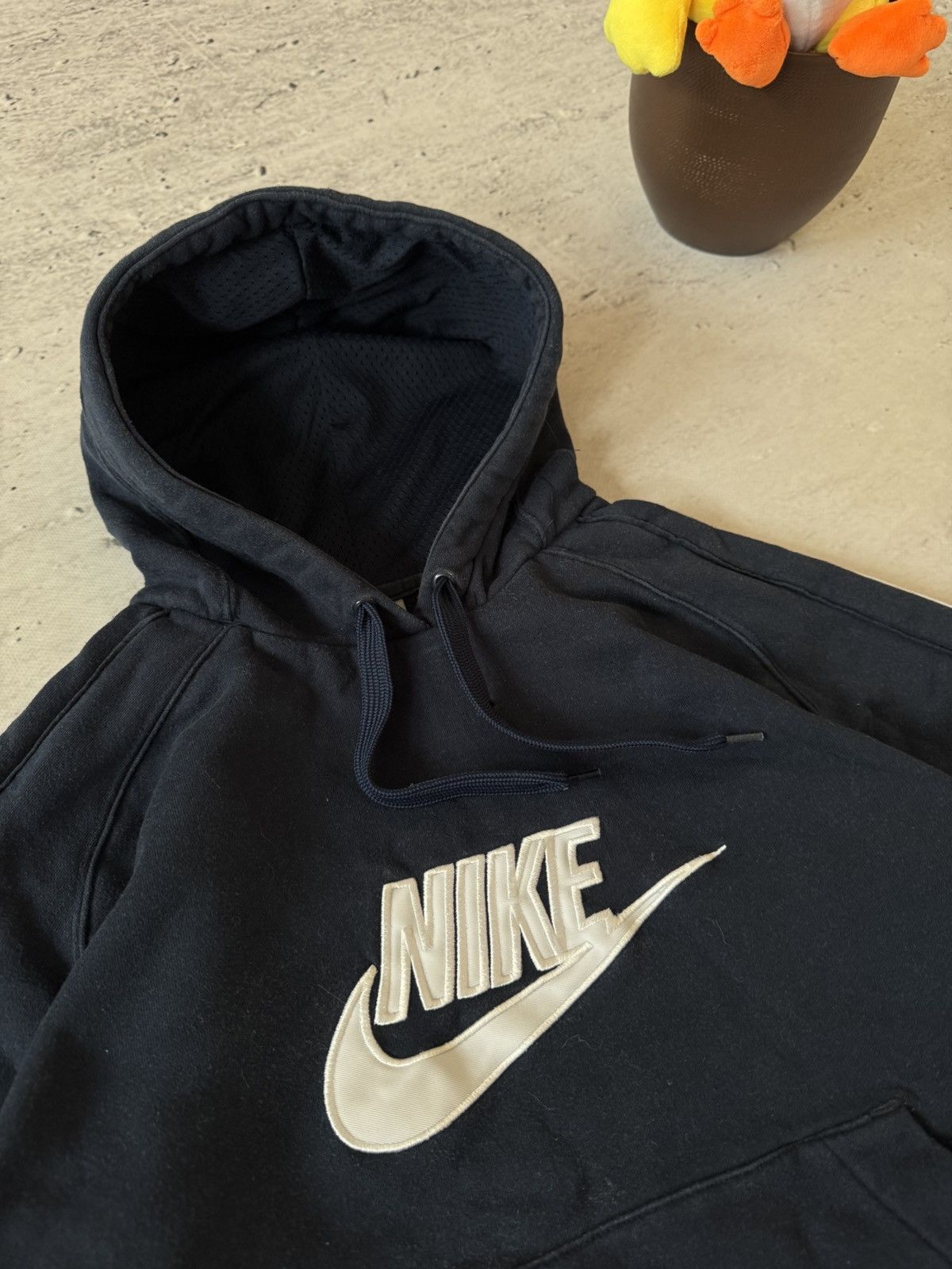 Nike × Vintage NIKE VINTAGE 00s y2k OVERSIZE BAGGY HOODIE CENTER LOGO Size US L / EU 52-54 / 3 - 3 Thumbnail