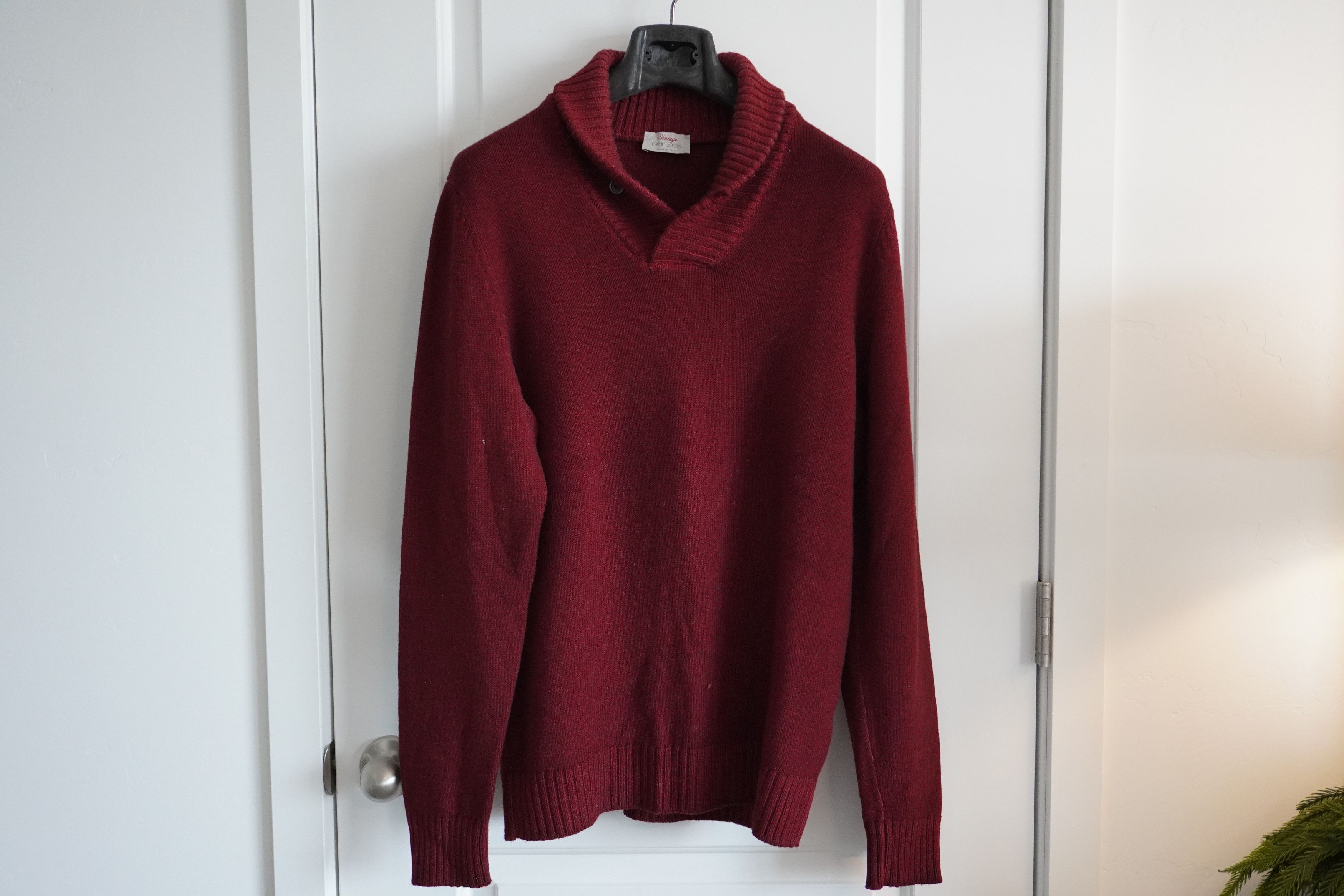 Gran Sasso GRAN SASSO SHAWL COLLAR SWEATER Size US L / EU 52-54 / 3 - 1 Thumbnail