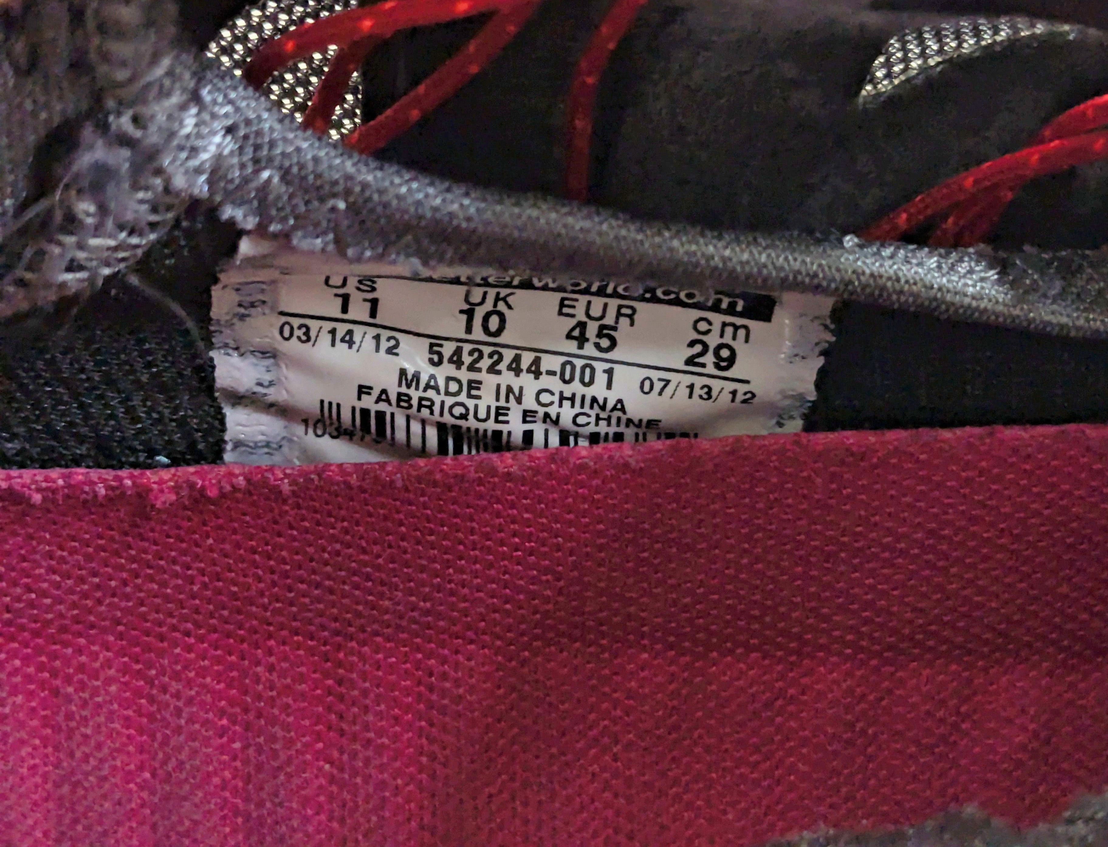 Nike Nike LeBron 10+ Sport Pack Pressure 11 Red Black 542244-001 Size US 11 / EU 44 - 6 Thumbnail