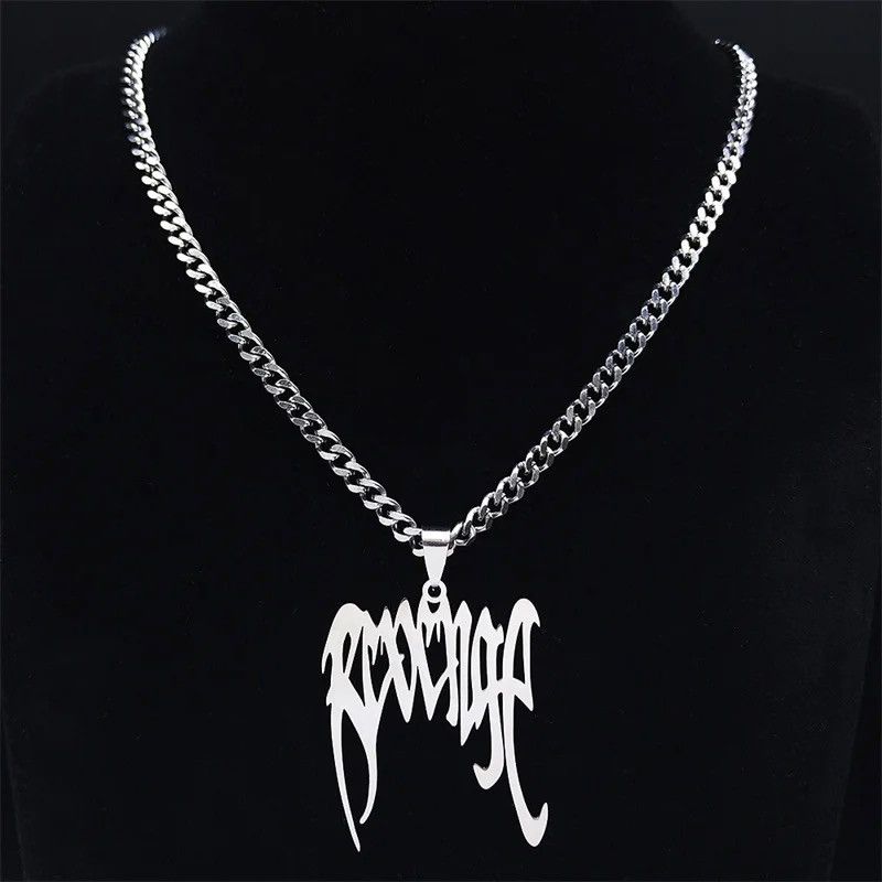Anime Silver Color Revenge Pendant Necklace Size ONE SIZE - 3 Thumbnail