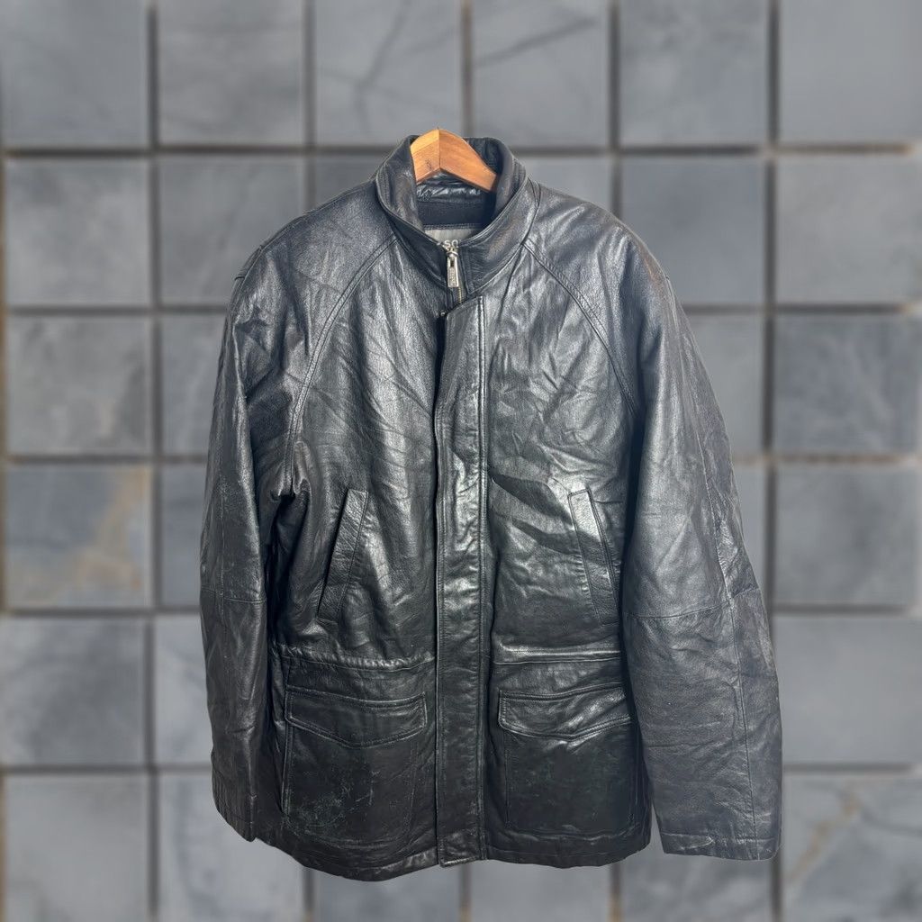 Vintage Wilsons Leather Pelle Studio Mens Leather Jacket M Black Thinsulate Ultra 4036 Size US M / EU 48-50 / 2 - 1 Thumbnail