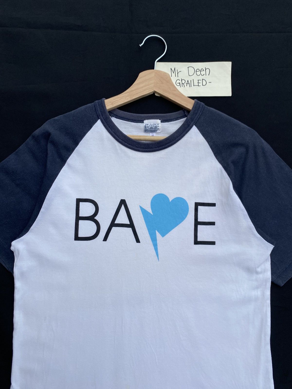 Bape Rare BAPE Blue Love Heart Sign Tshirt Size US M / EU 48-50 / 2 - 6 Thumbnail
