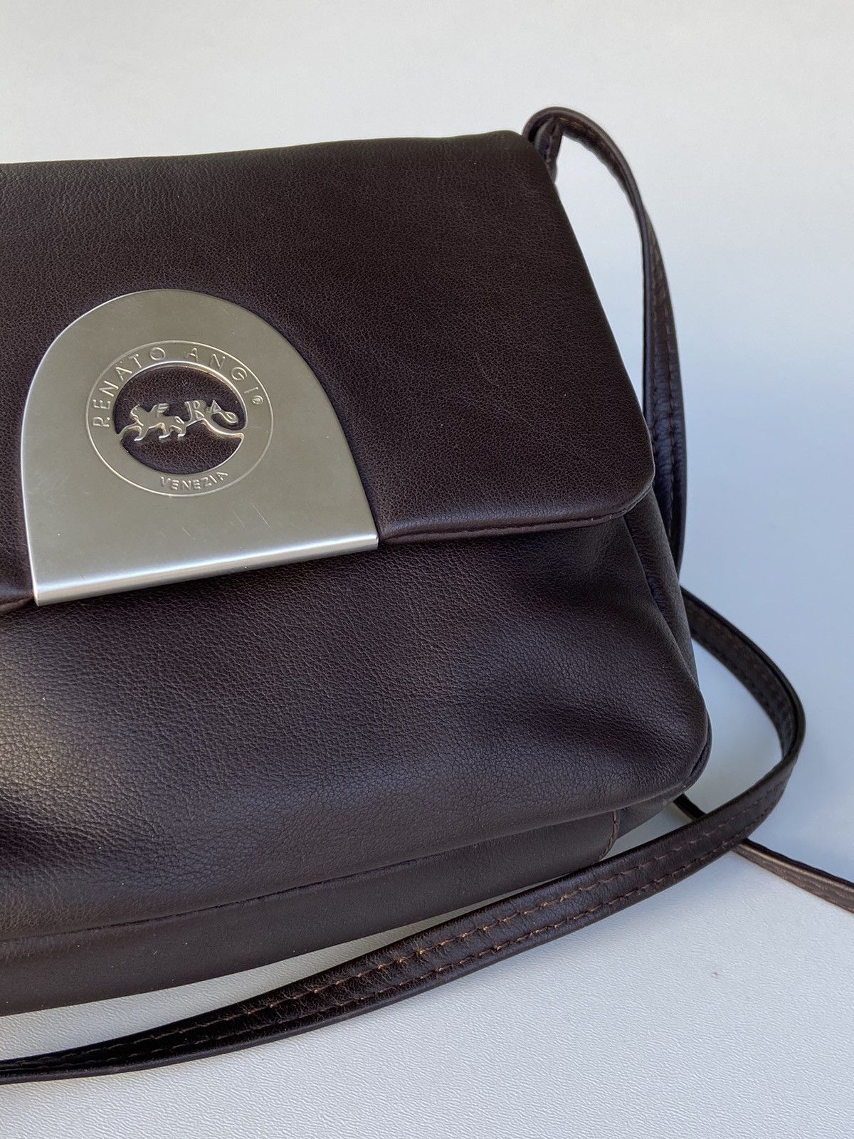 Designer RENATO ANGI FULL LEATHER SLING BAG Size ONE SIZE - 3 Thumbnail