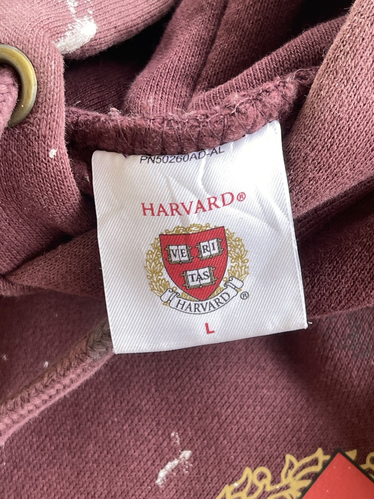 Vintage Vintage Harvard University Paint Splatter Faded Hooded Size US L / EU 52-54 / 3 - 15 Thumbnail