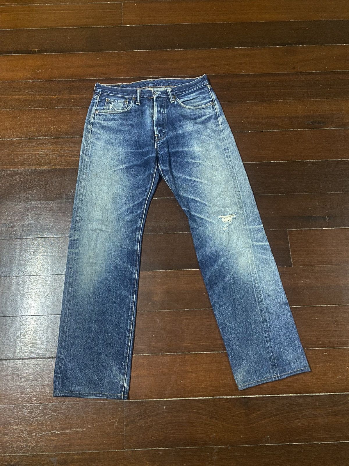 Denime Vintage Denime Japan Distressed Selvedge Jeans Size US 32 / EU 48 - 1 Thumbnail