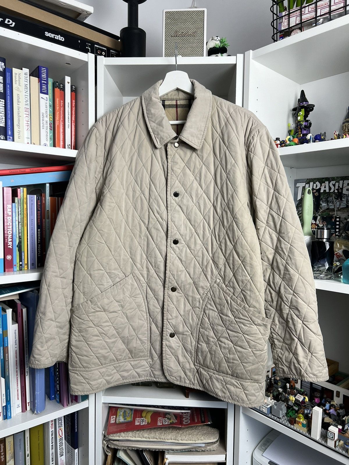 Burberry × Designer × Vintage Vintage y2k BURBERRY LONDON nova check quilted biker jacket Size US XL / EU 56 / 4 - 1 Thumbnail
