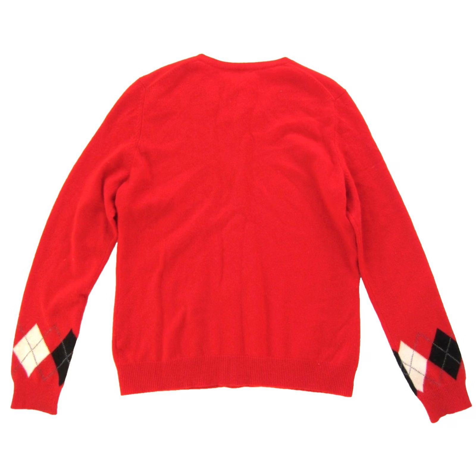 Charter Club Charter Club Cardigan Knit Sweater 2-Ply 100% Cashmere Red White Black Argyle S Womens Casual Cardigan Size S / US 4 / IT 40 - 2 Thumbnail