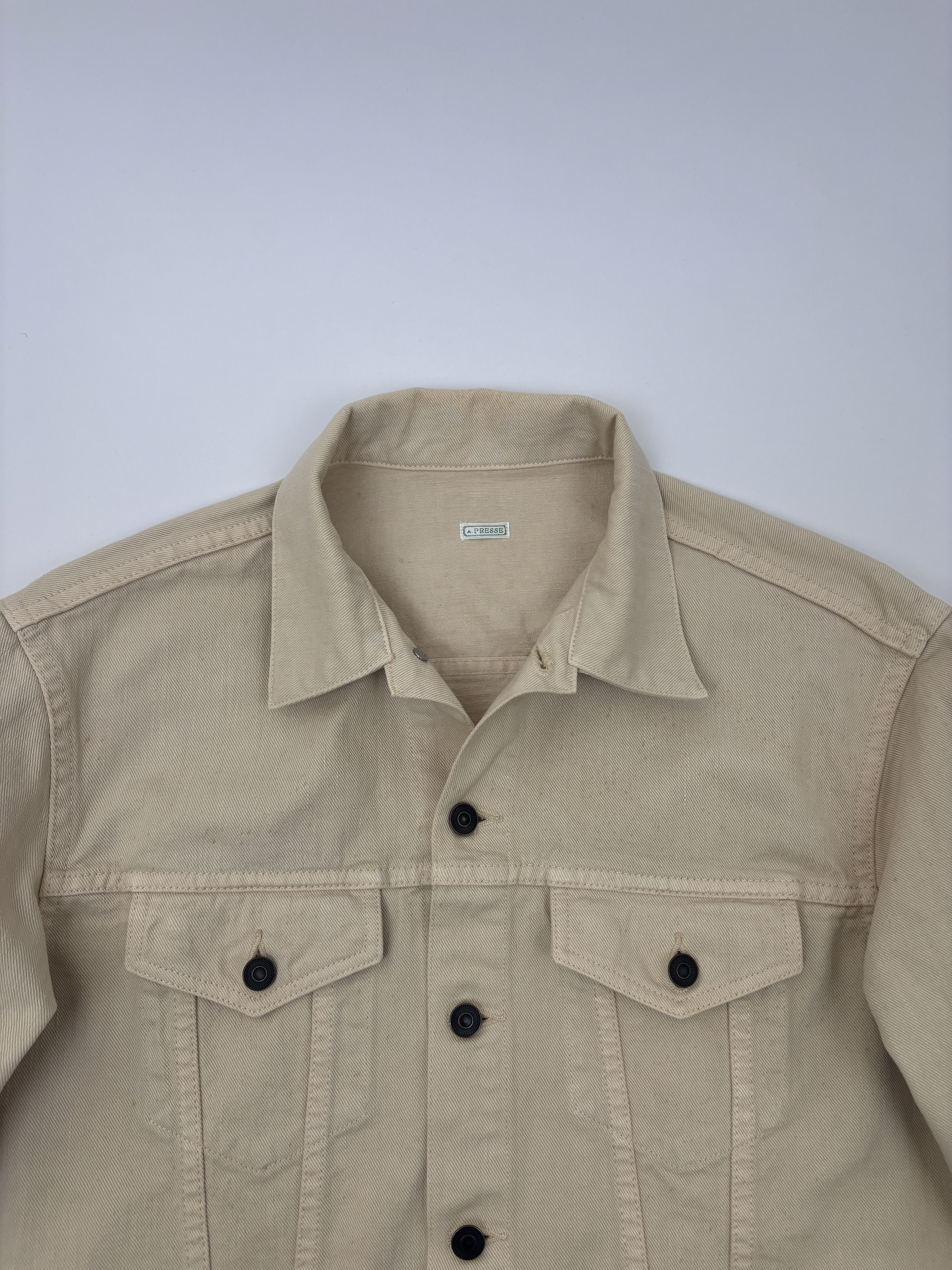 A.PRESSE A.Presse Type 3 Jacket Beige Cotton Made in Japan Size US L / EU 52-54 / 3 - 4 Thumbnail