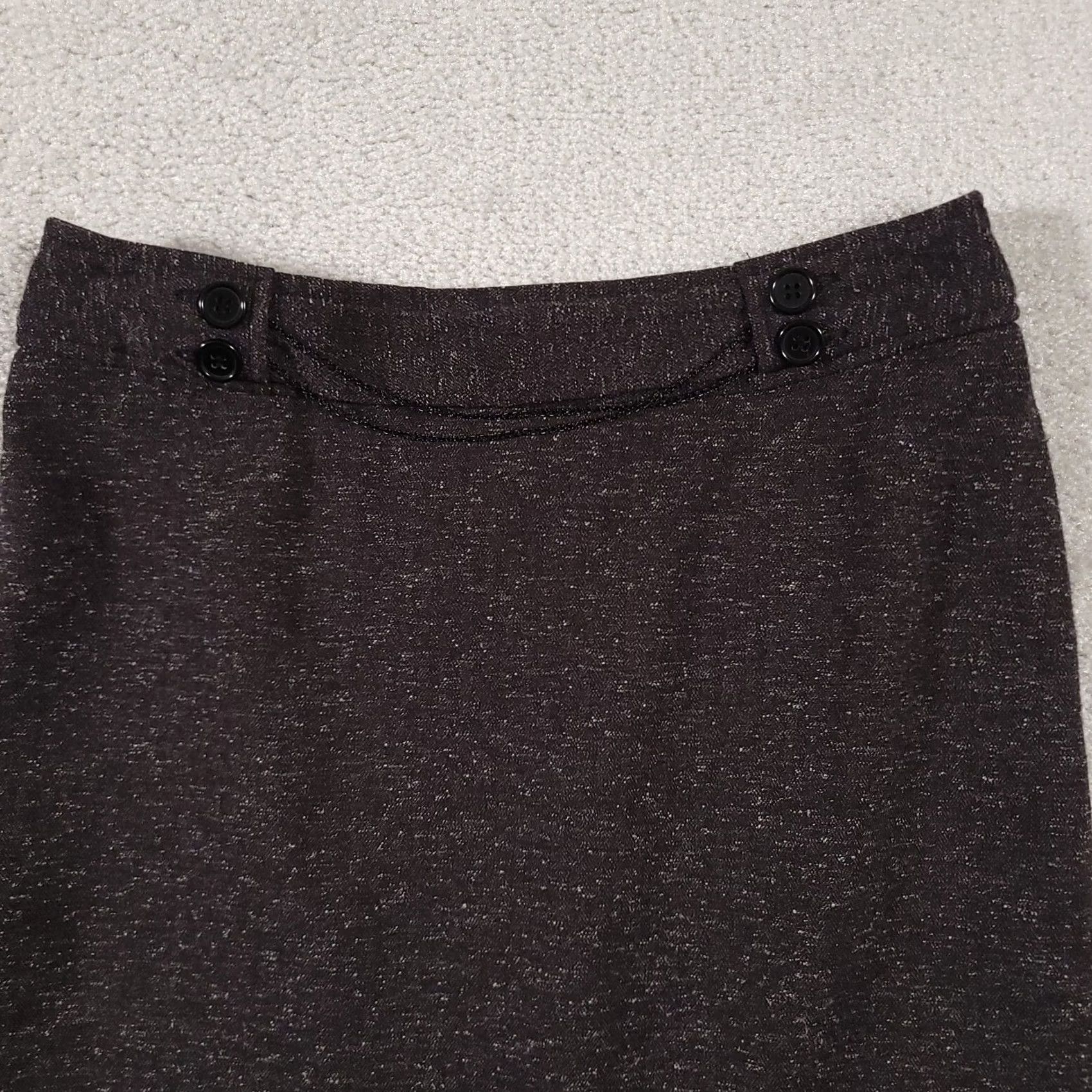 Worthington Worthington Pencil Skirt Women's 4 Gray Knit Lined Zip Knee Length Career Size 27" / US 4 / IT 40 - 3 Thumbnail