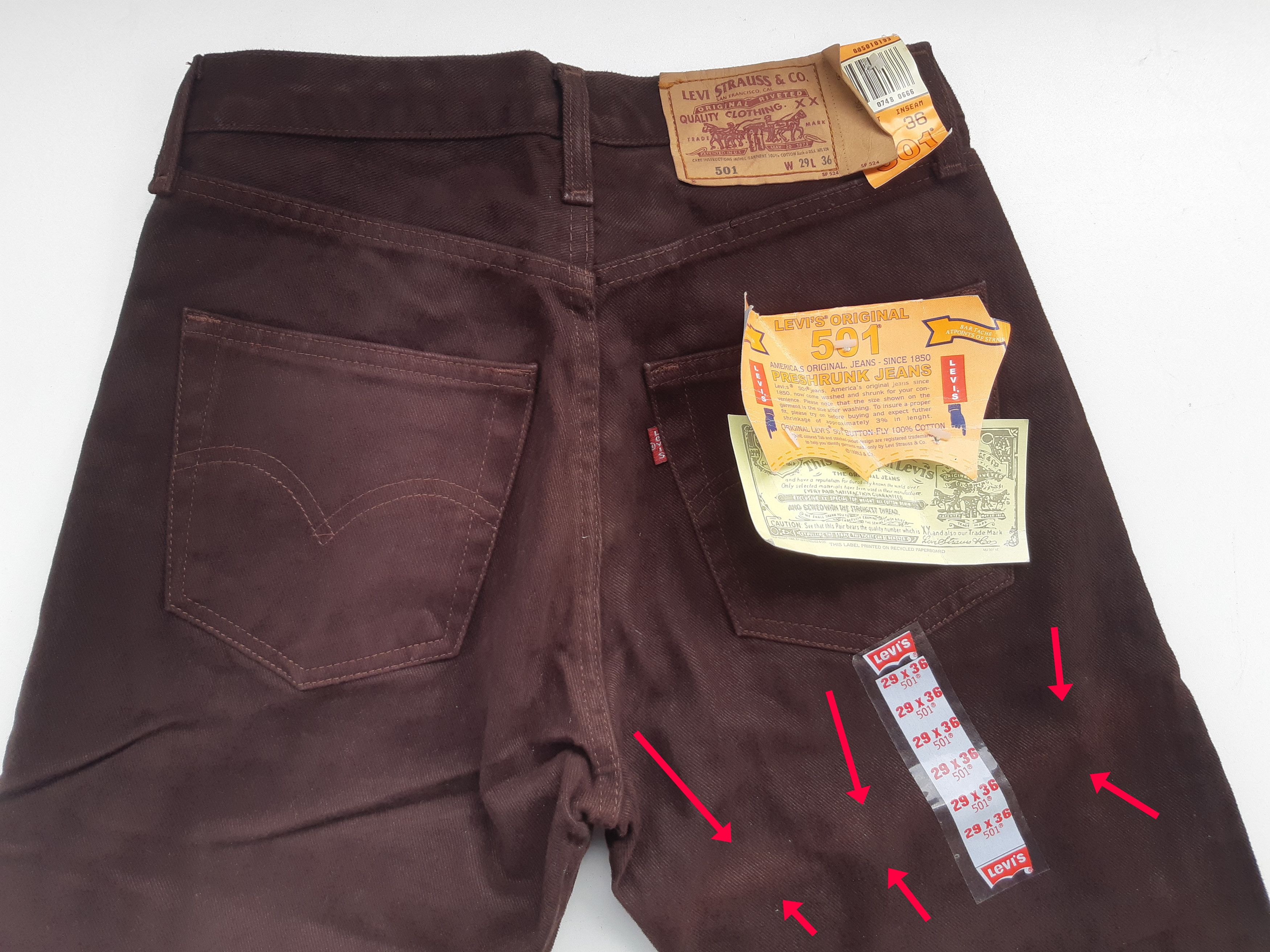 Levi's Vintage 90s LEVIS 501 Jeans USA size W29 L36 NWT Size 29" - 8 Thumbnail