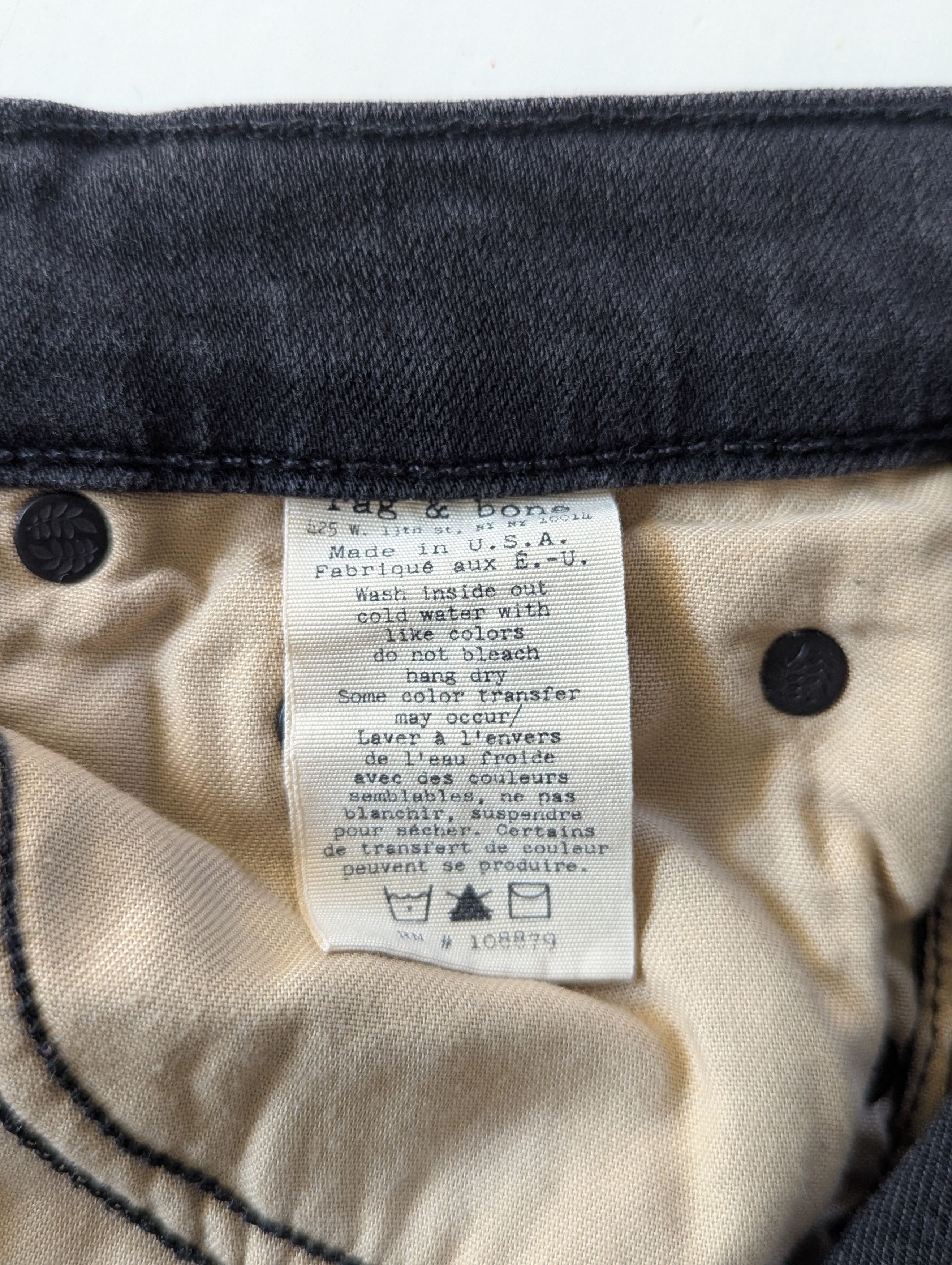 Rag & Bone Rag & Bone Black Distressed Skinny Jeans Size 27 Size 27" / US 4 / IT 40 - 7 Thumbnail