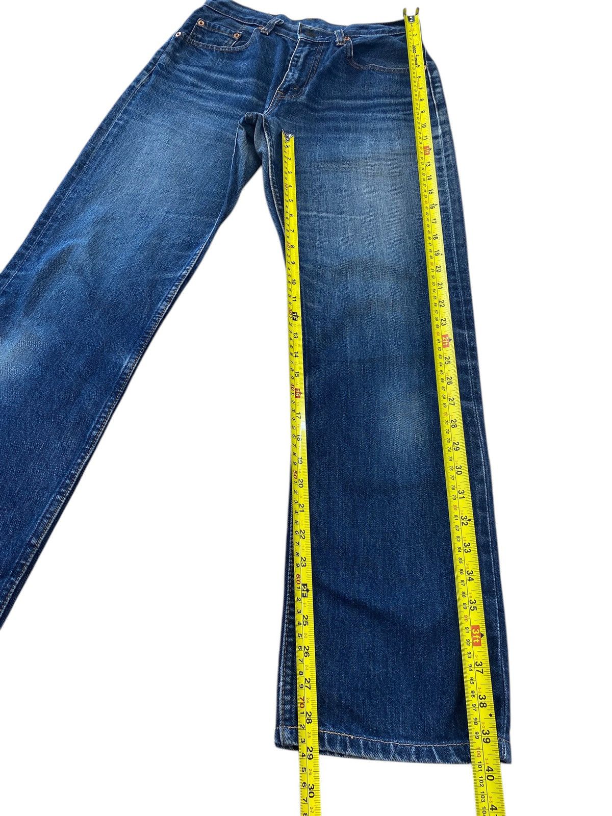 Levi's Levi’s Blue Wash Whiskered Style Straight Leg Jeans Size US 28 / EU 44 - 8 Thumbnail