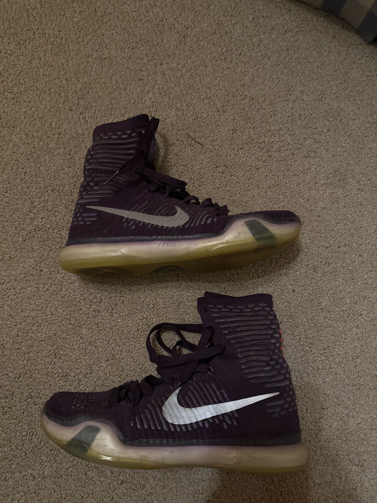 image of Nike Kobe 10 High Shoes in Purple, Men's (Size 8)