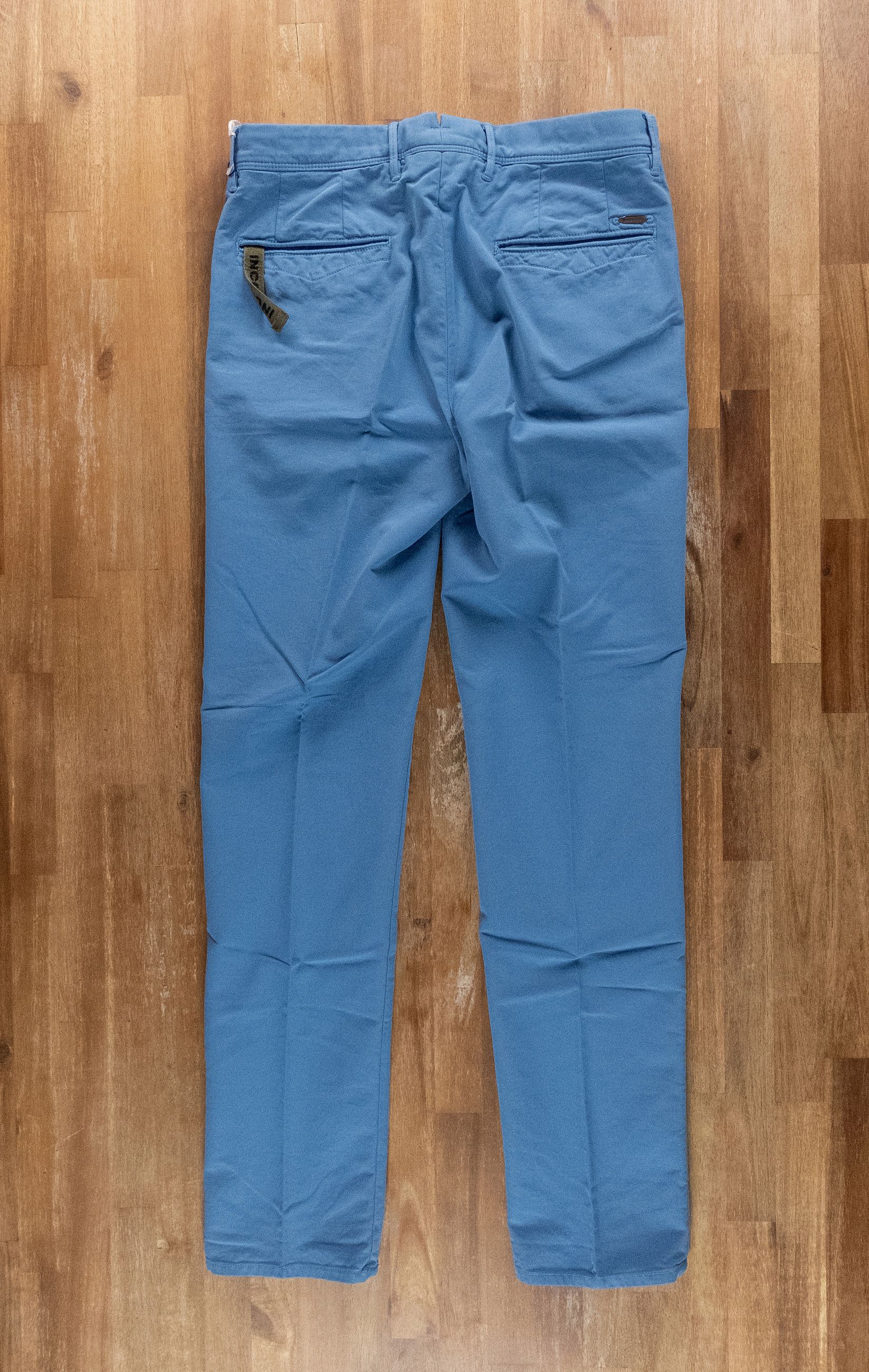 Incotex INCOTEX Slacks blue slim flat front cotton chino pants 32 Size US 32 / EU 48 - 9 Thumbnail