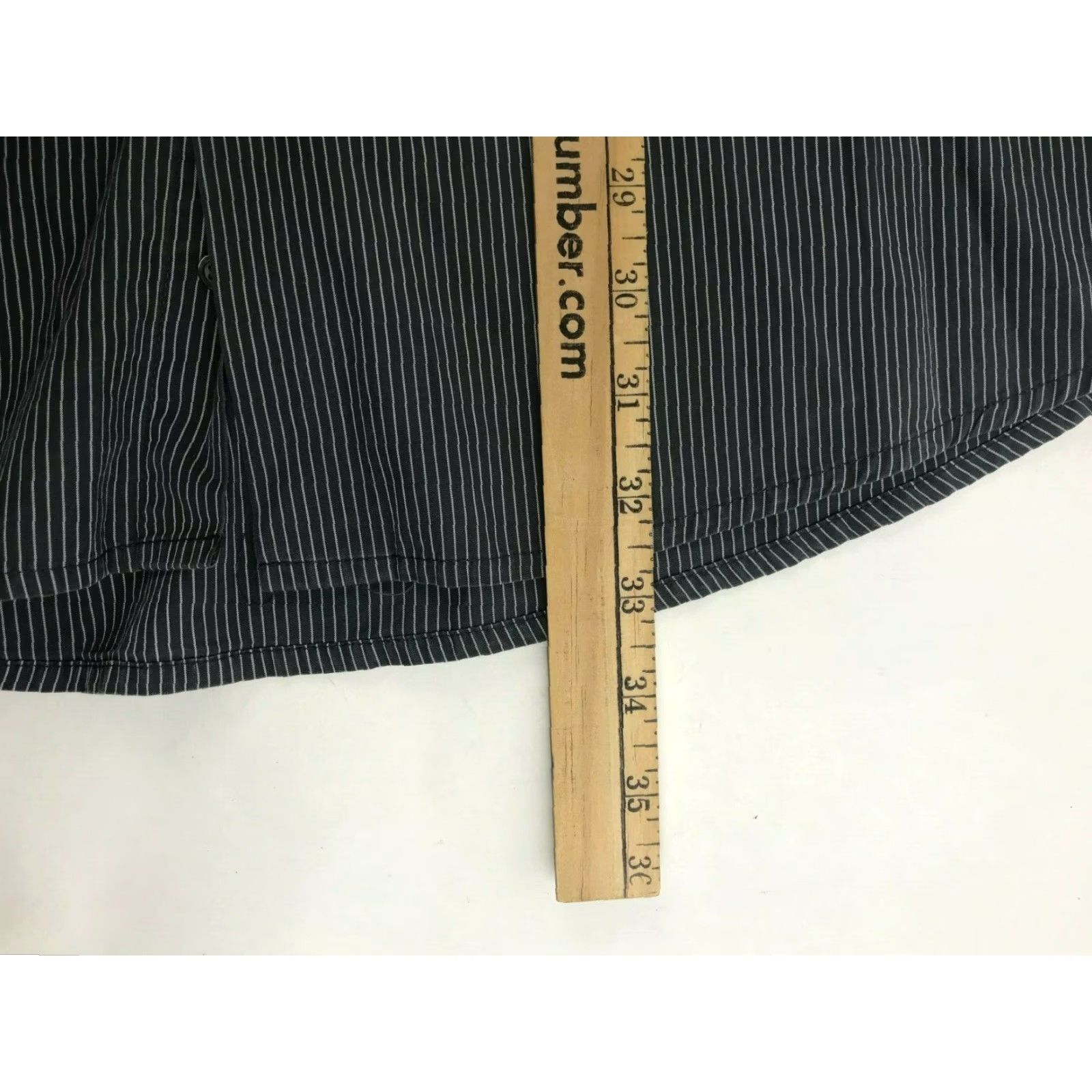 Merona Merona Shirt Men's XL Gray White Striped Button Up Long Sleeve Size US XL / EU 56 / 4 - 5 Thumbnail
