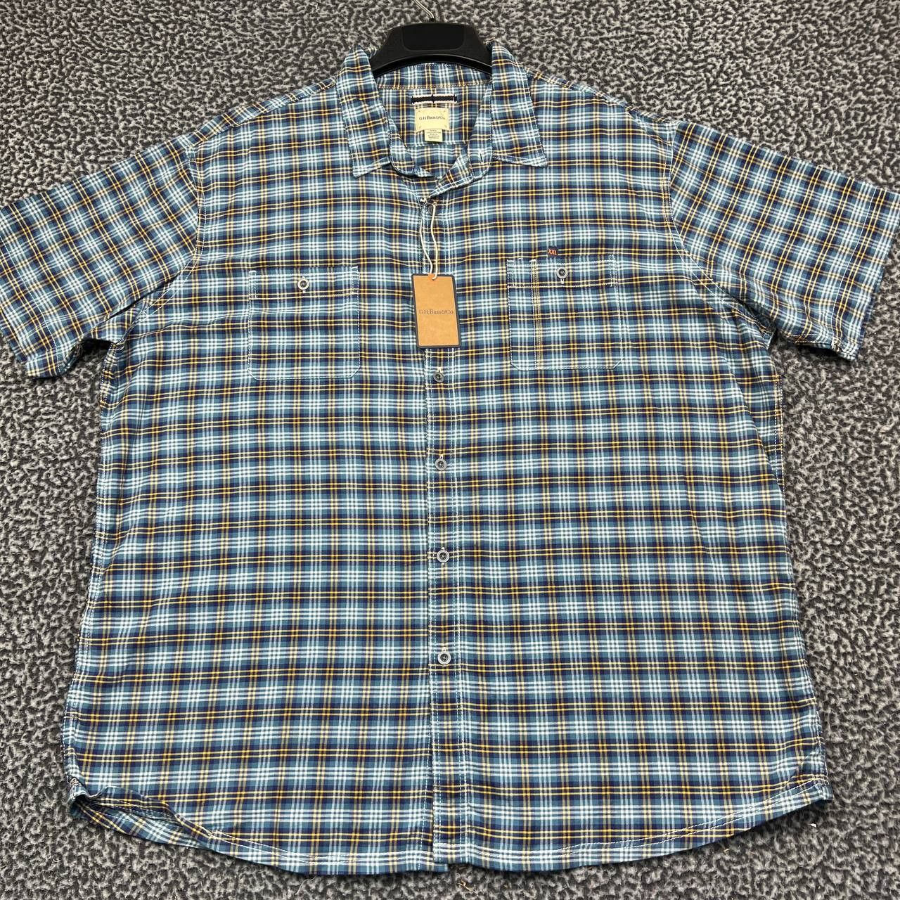 G.H. Bass & Co. GH Bass & Co Button Down Shirt Men XXL Plaid ShortSleeve New Size US XXL / EU 58 / 5 - 1 Thumbnail