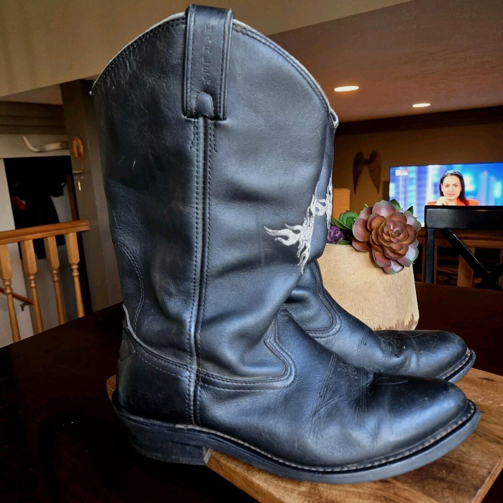 Harley Davidson Harley Davidson Mens Amarillo Size 12 Leather Logo Boots BB1 Size US 12 / EU 45 - 9 Thumbnail
