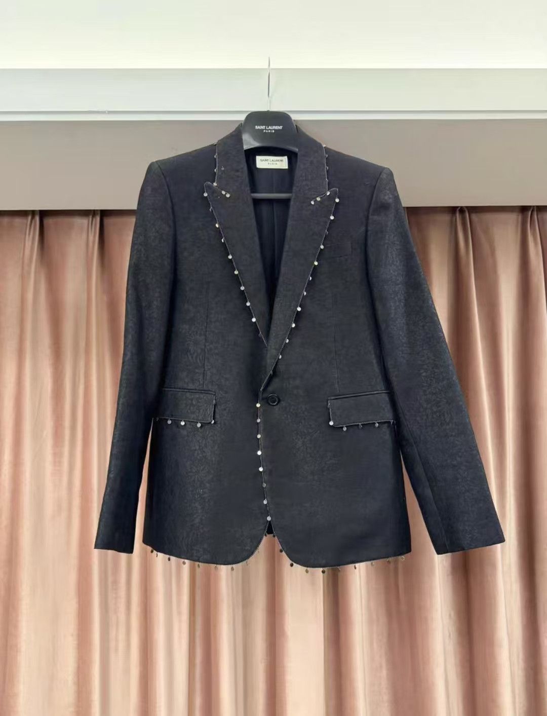 Saint Laurent Paris Saint Laurent jacquard sequin blazer Size 46R - 1 Thumbnail