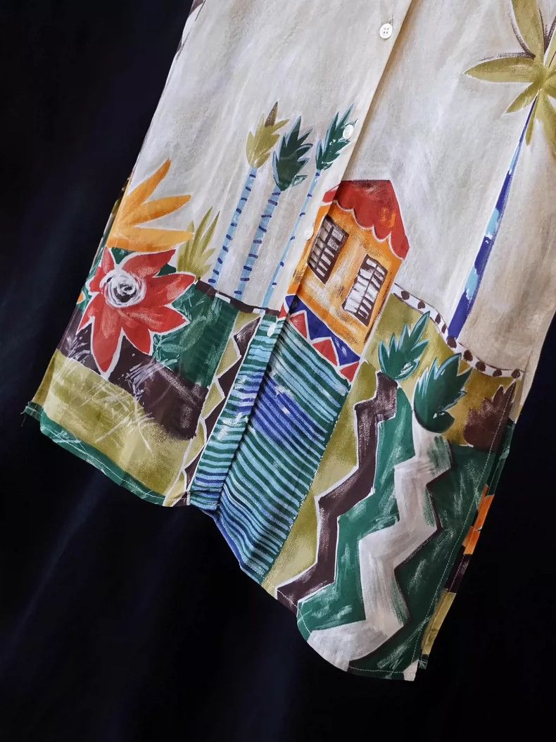 Kenzo KENZO Silk long shirt with no sleeves printed Size S / US 4 / IT 40 - 5 Thumbnail