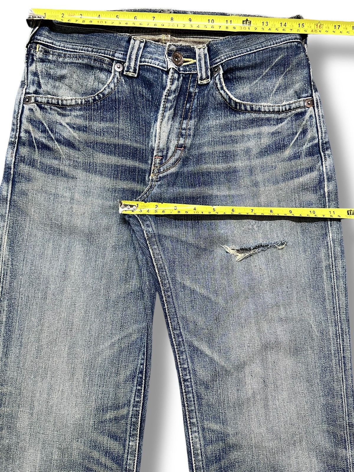 Japanese Brand × Wrangler Wrangler Vintage Distressed Wideleg Loose Style With Faded Size US 30 / EU 46 - 13 Thumbnail