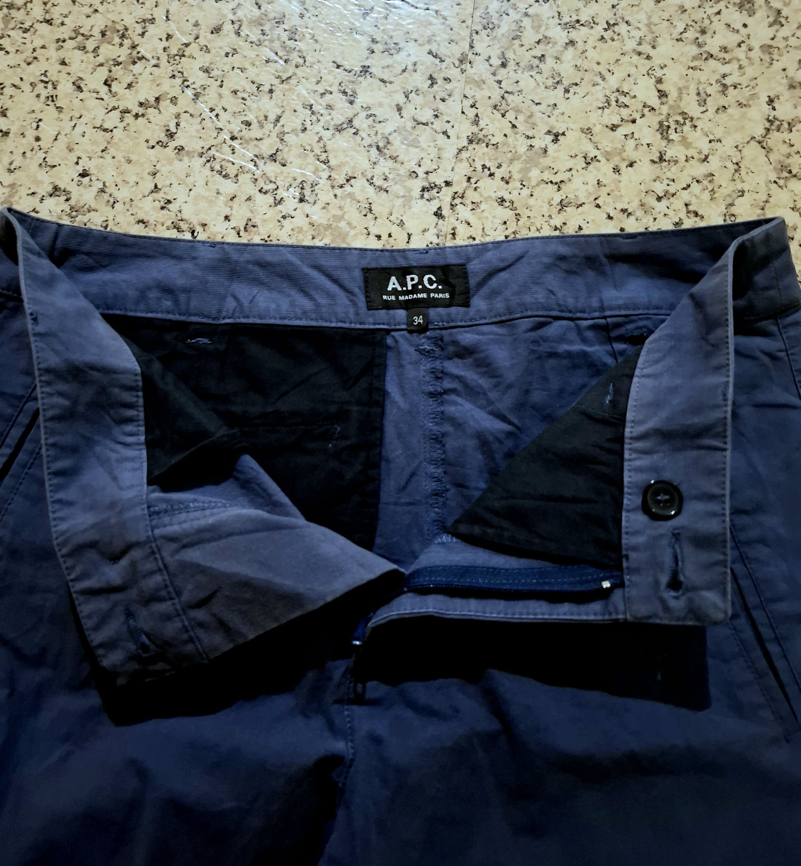 A.P.C. VINTAGE A.P.C. Blue Adjustable Button Cuff Tapered Chinos Size 28" / US 6 / IT 42 - 4 Thumbnail