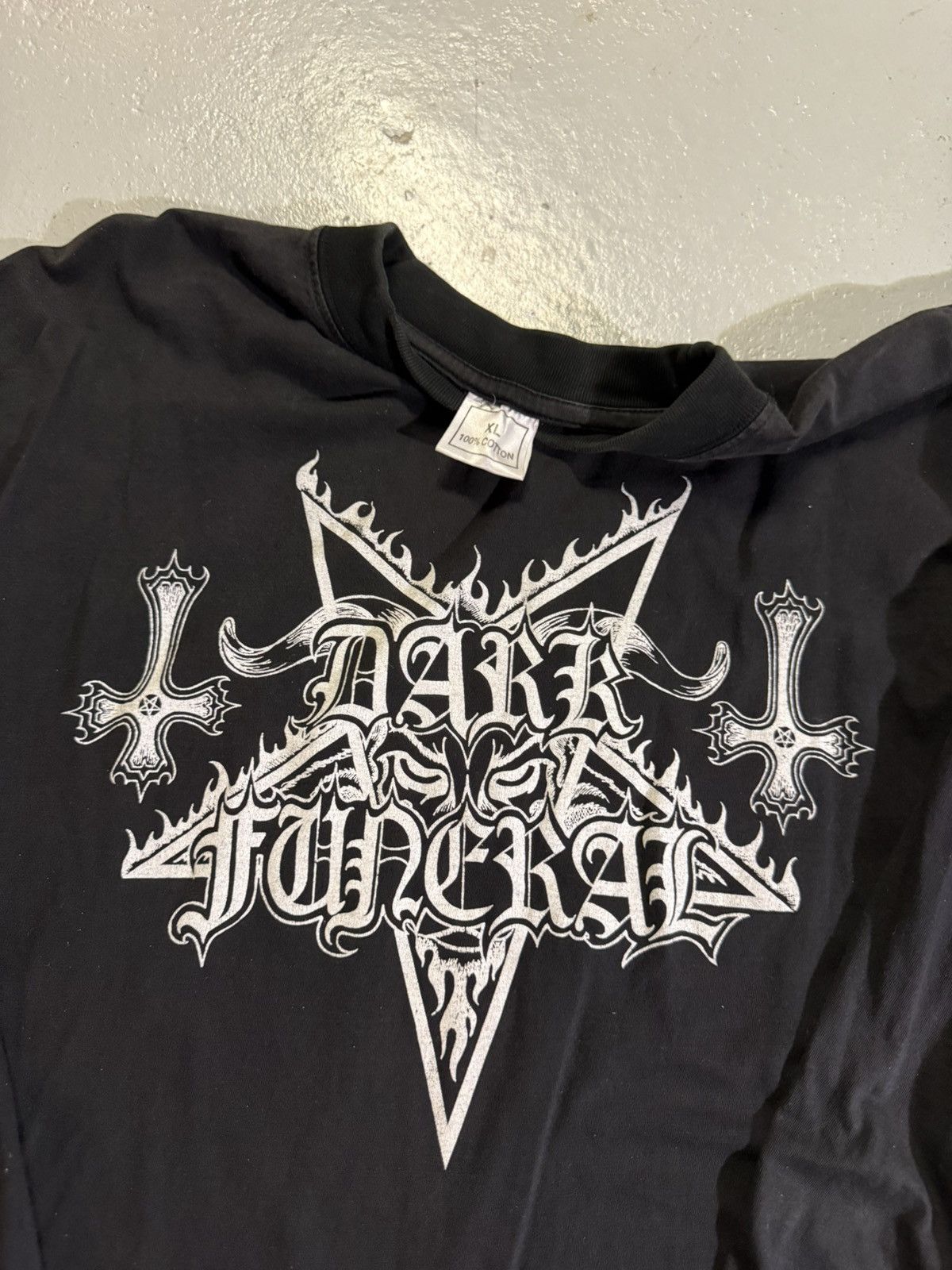 Vintage Vintage 90s Dark Funeral Black Metal Tshirt Size US XL / EU 56 / 4 - 3 Thumbnail