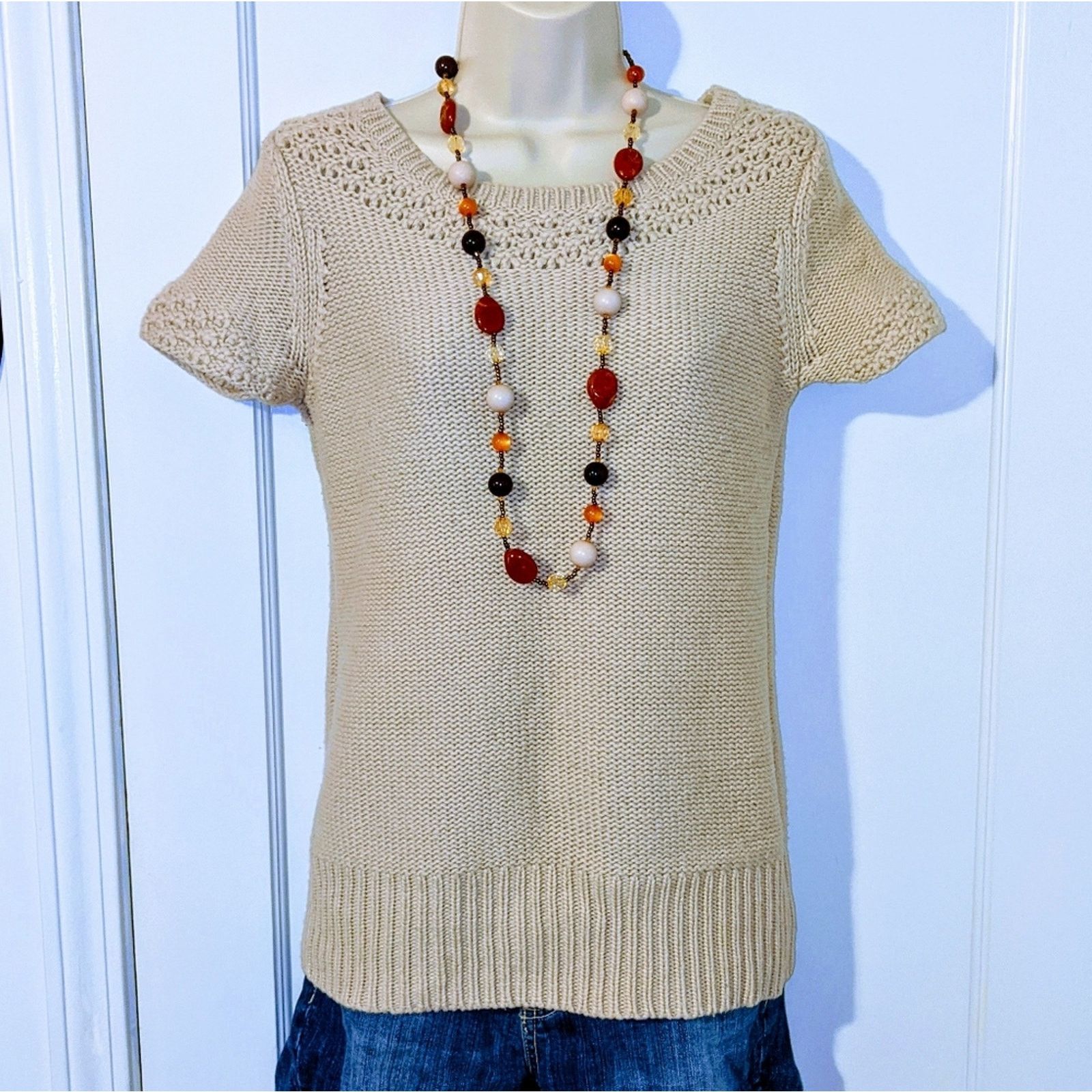 American Eagle Outfitters American Eagle Short Sleeve Knit Sweater Size M / US 6-8 / IT 42-44 - 3 Thumbnail