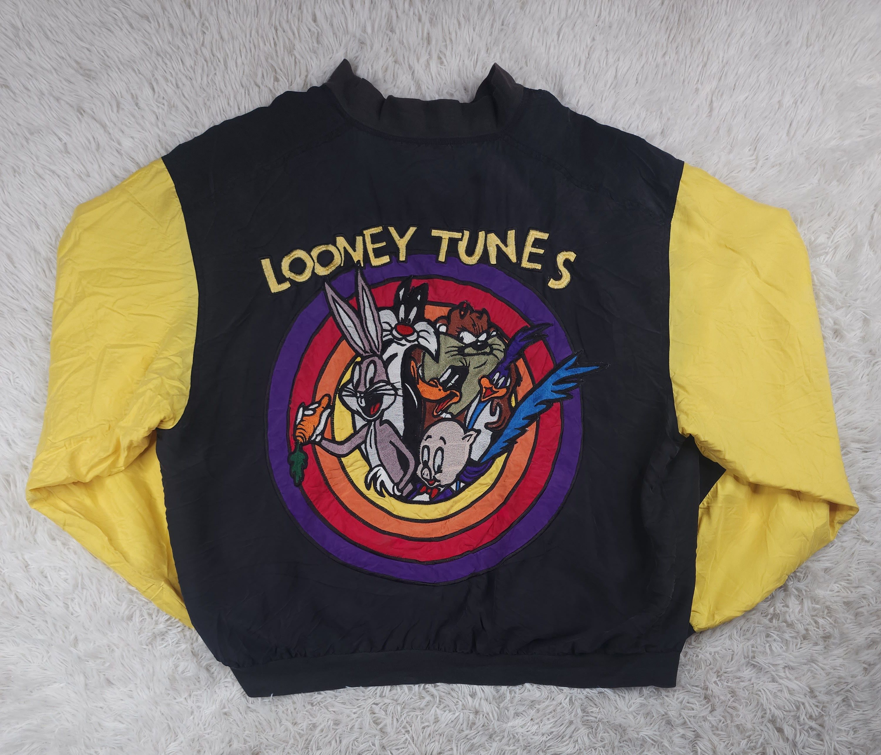 Warner Bros Vintage JH Silk Looney Tunes full zip windbreaker jacket Size US L / EU 52-54 / 3 - 7 Thumbnail