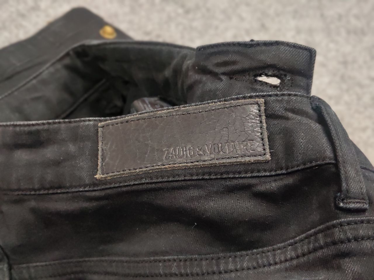 Zadig & Voltaire Zadig & Voltaire designer Black Denim Jeans straight fit Size 29" - 15 Thumbnail