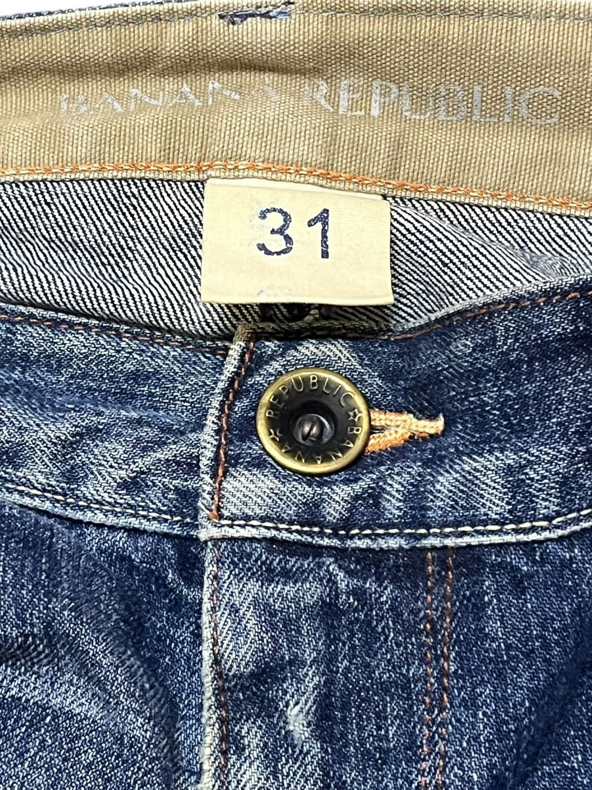 Banana Republic Vintage Banana Republic Blue Indigo Scratch Marks Denim Size US 32 / EU 48 - 5 Thumbnail