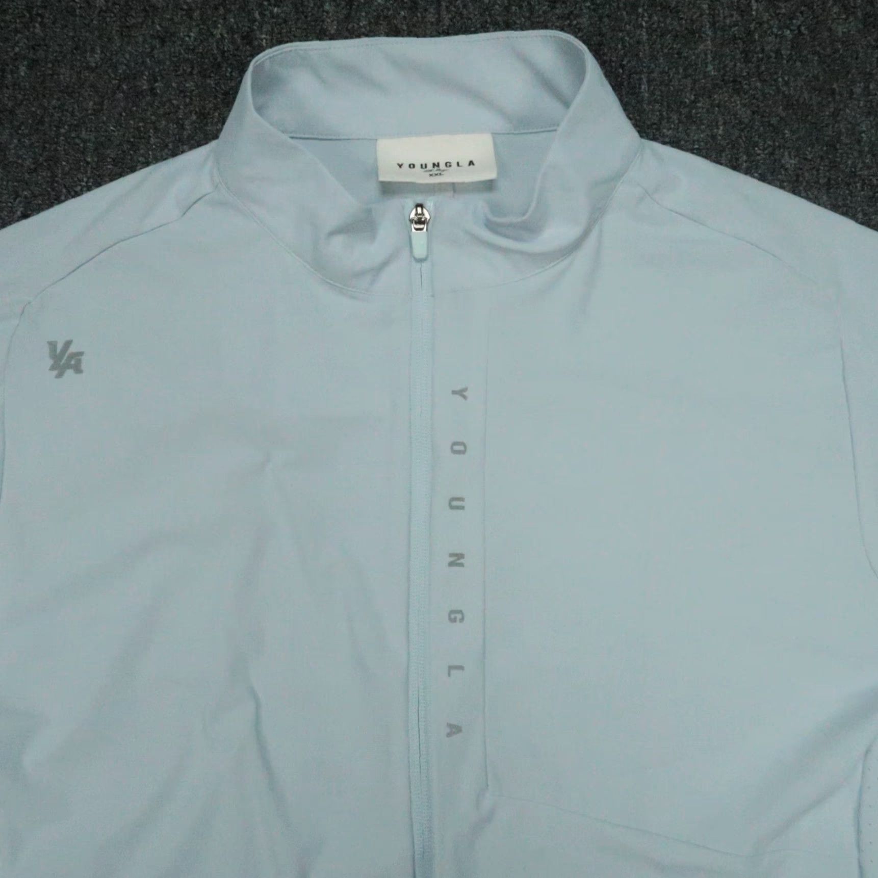 YoungLA YoungLA Jacket Men 2XL XXL Blue Lightweight Full Zip Pockets Morning Run Zip Up Size US XXL / EU 58 / 5 - 2 Thumbnail