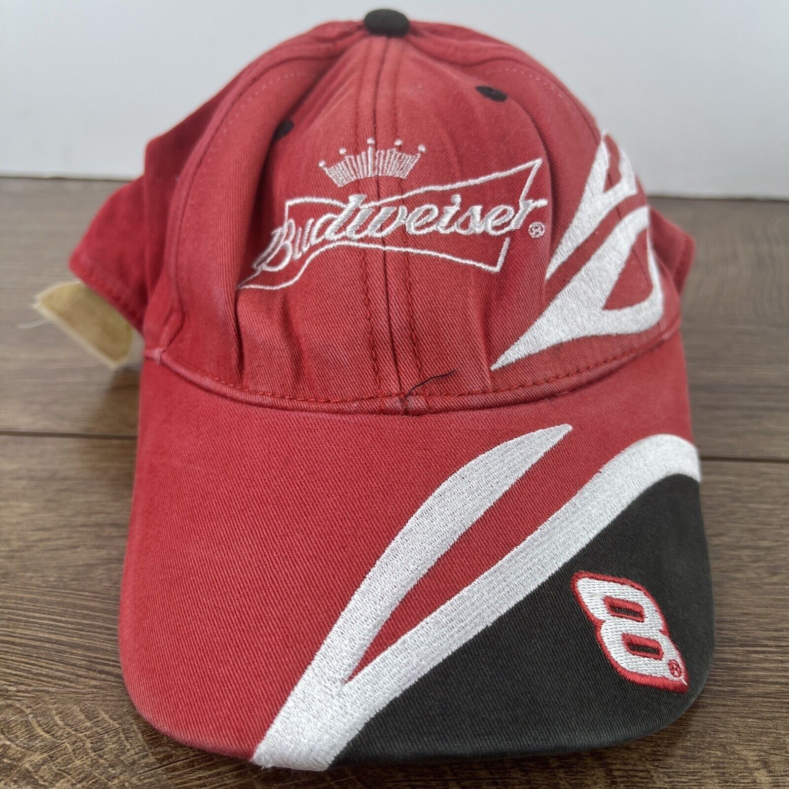 Budweiser Dale Jr 8 Hat Dale Earnhardt Budweiser 8 Red Hat Adjustable Size ONE SIZE - 2 Thumbnail