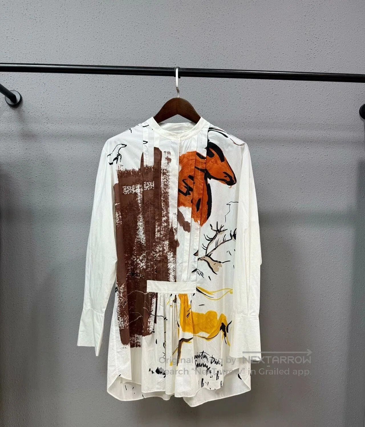 Dior Dior White Abstract Graffiti Shirt Dress. Size US S / EU 44-46 / 1 - 1 Thumbnail
