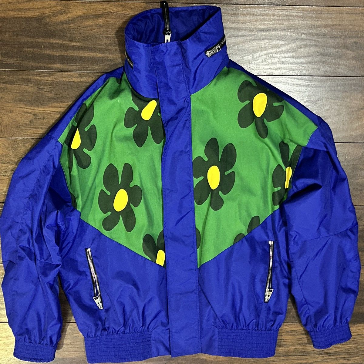 JW Anderson Blue and Green Floral Insert Jacket Size US L / EU 52-54 / 3 - 1 Thumbnail