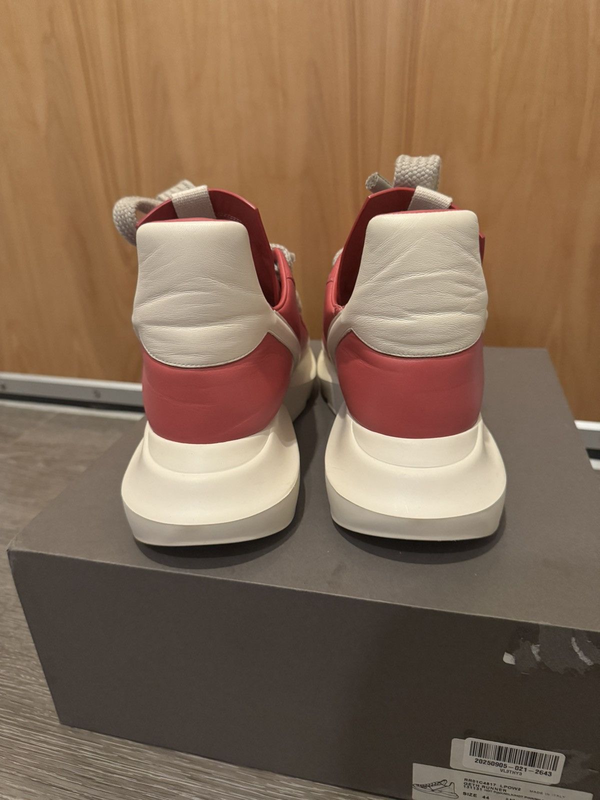 Rick Owens Rick Owens Hot Pink Jumbo Lace Geth Runner Sneakers Size 44 Size US 11 / EU 44 - 4 Thumbnail
