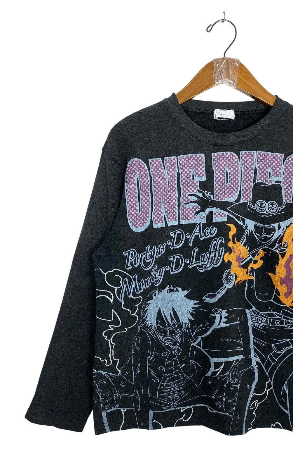 One Piece Rare‼️ One Piece Portgas D Ace Monkey D Luffy Sweatshirt Size US S / EU 44-46 / 1 - 2 Thumbnail