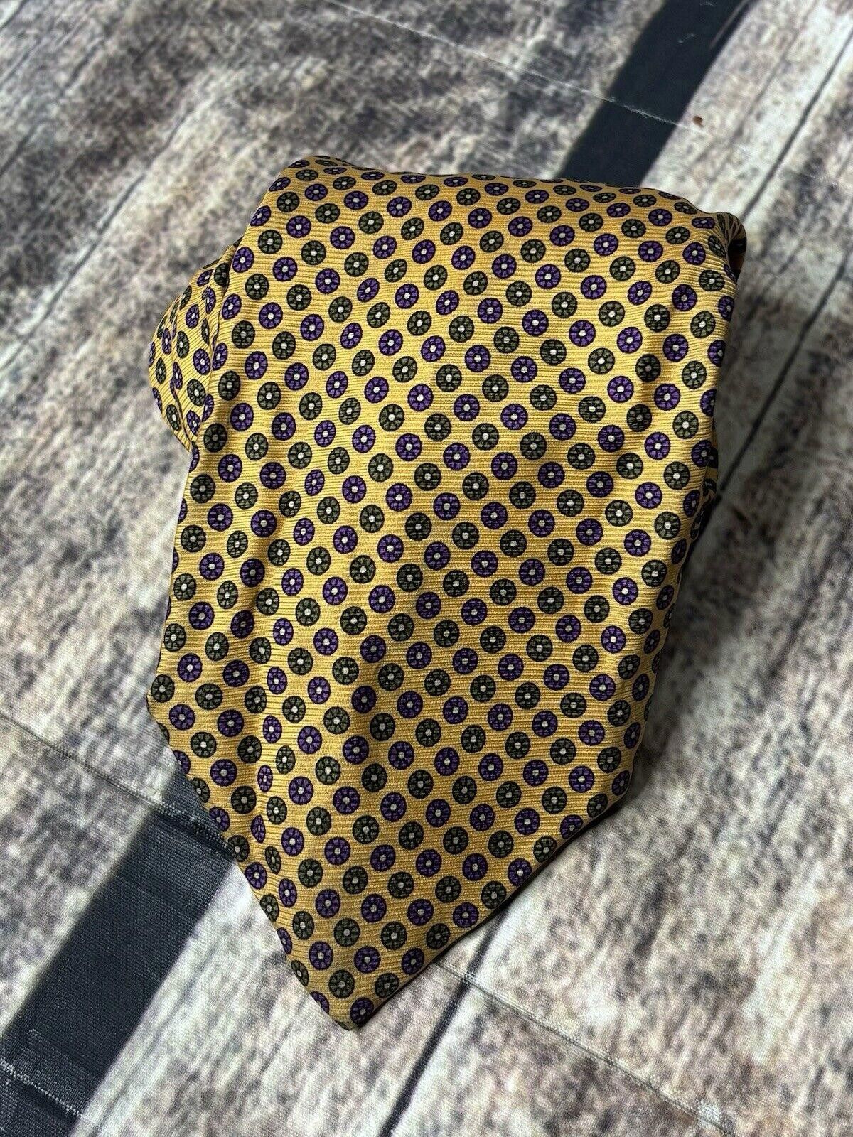 Barneys New York Barneys New York Mens Silk Neck Tie Geometric Circles Italy Size ONE SIZE - 1 Thumbnail