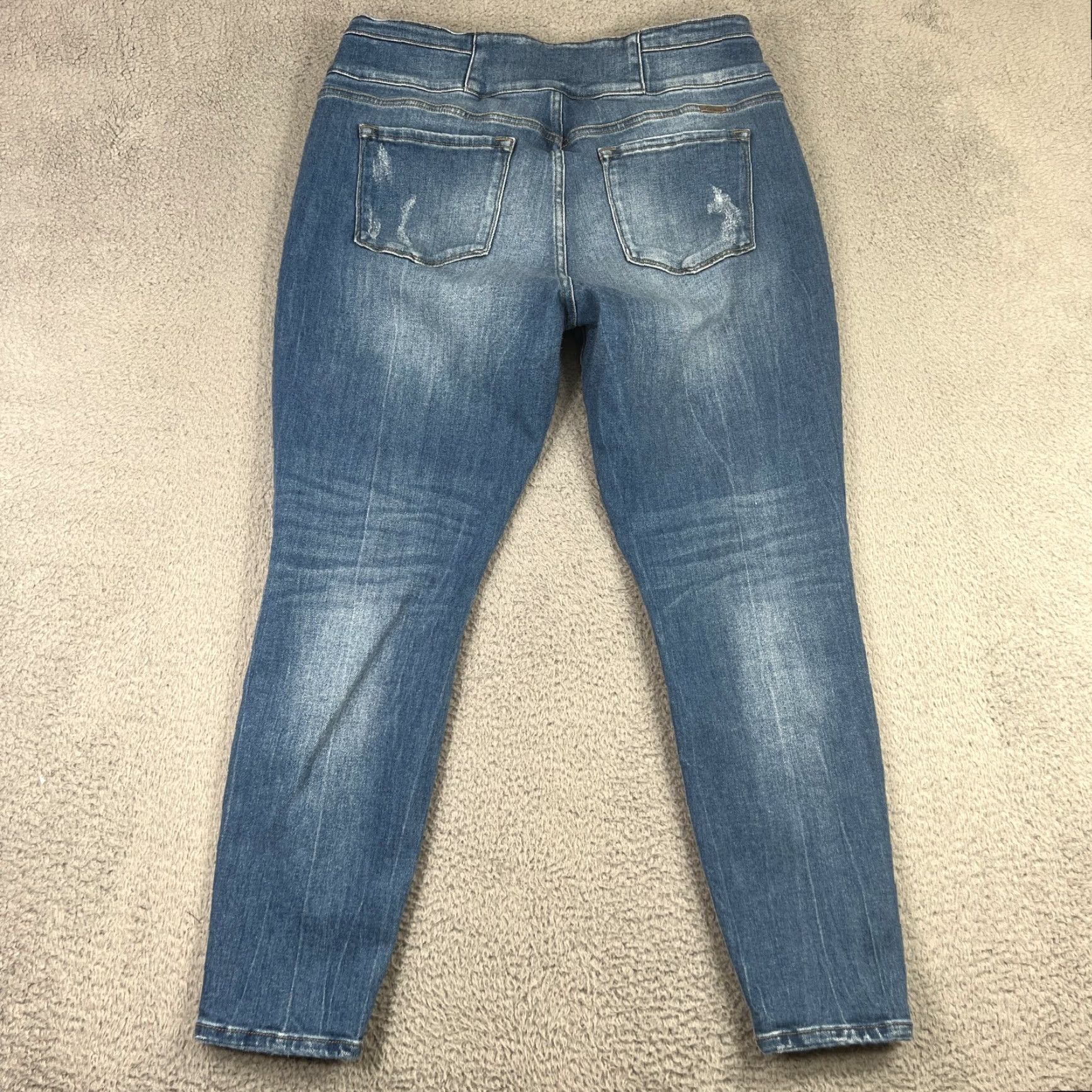 Vintage KanCan Jeans Womens High Rise Straight Light Wash Blue Denim 27 Regular Size 27" / US 4 / IT 40 - 7 Thumbnail