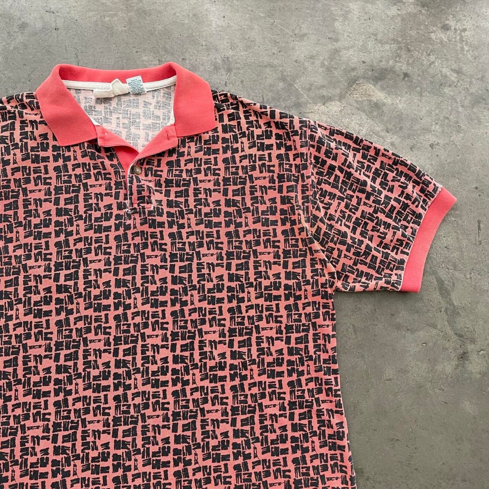 Vintage Vintage Salmon Patterned Polo Shirt Size US L / EU 52-54 / 3 - 3 Thumbnail