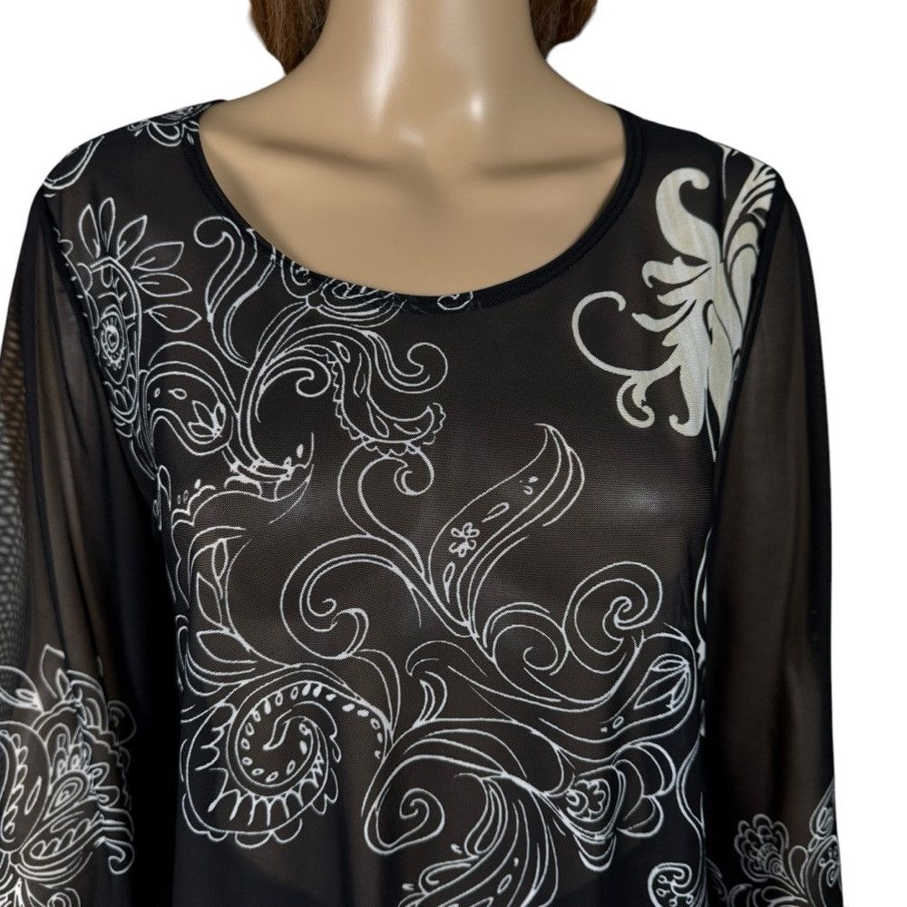 Chicos New Chico's Travelers 3/4 Sleeve Tunic Size 0 US S Size S / US 4 / IT 40 - 3 Thumbnail
