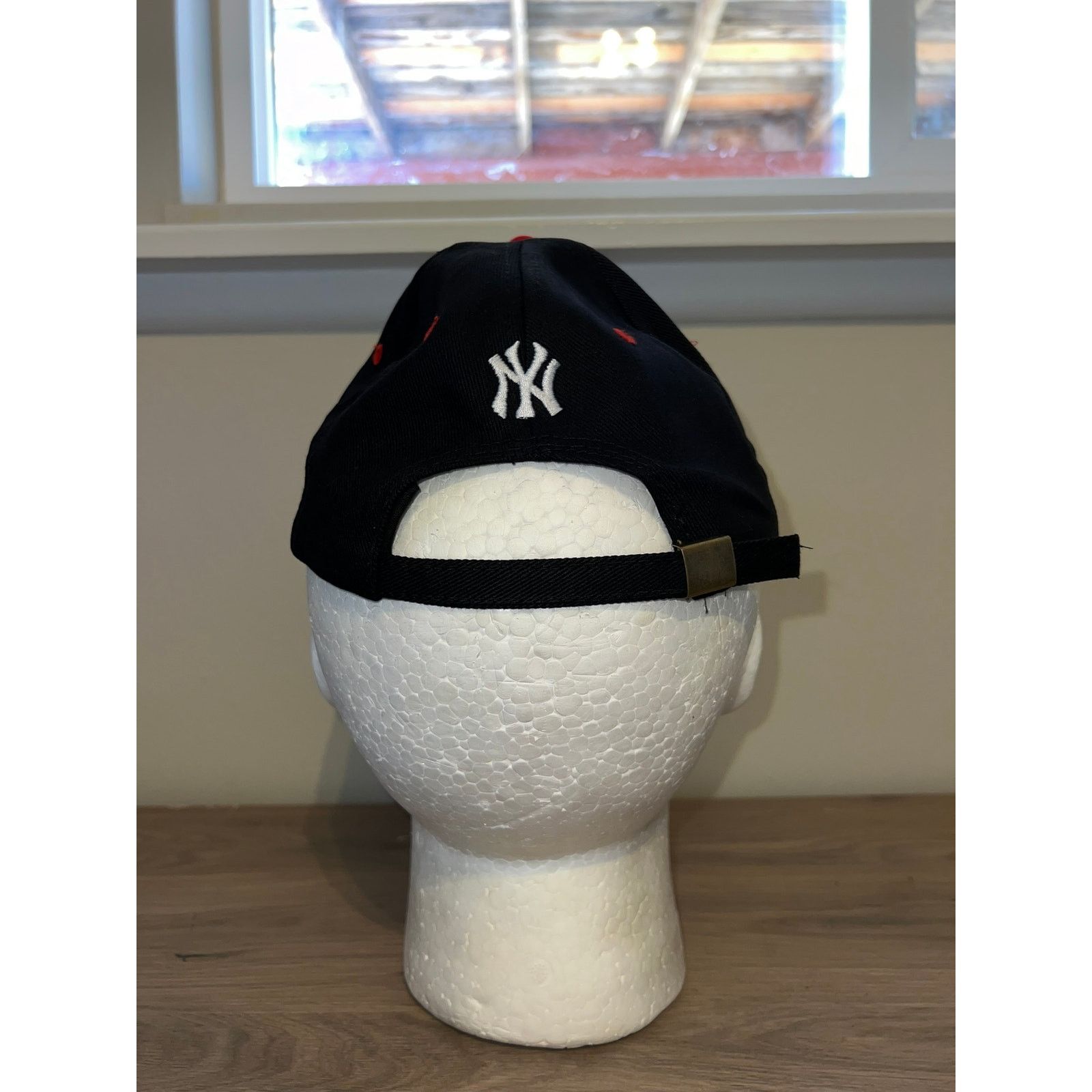 Vintage Y2K NY New York Yankees MLB Baseball Black Red Hat 2000s OS Size ONE SIZE - 5 Thumbnail