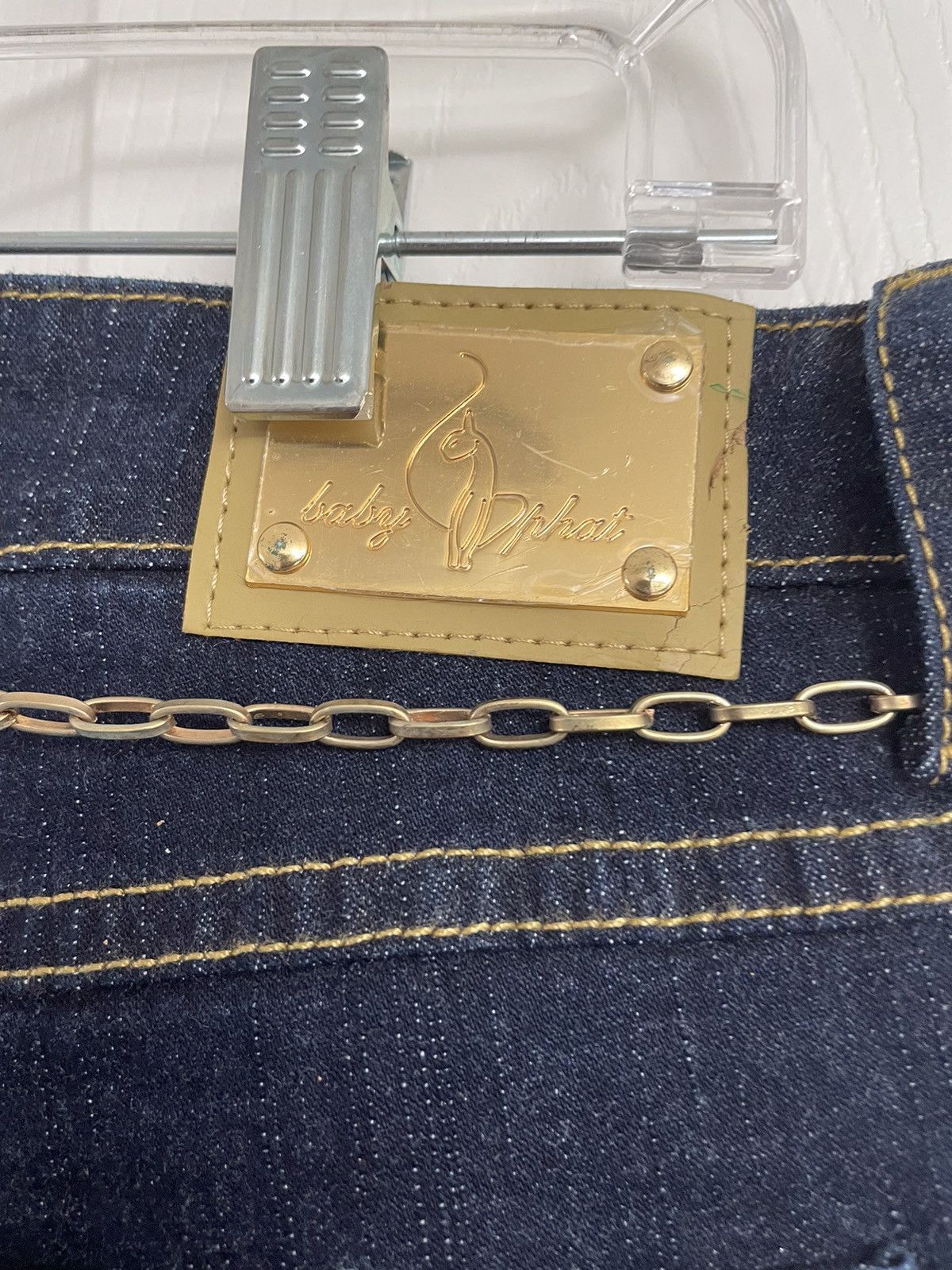 Vintage Baby Phat Dark Chain Jeans Size 15 Size 36" / US 14 / IT 50 - 13 Thumbnail