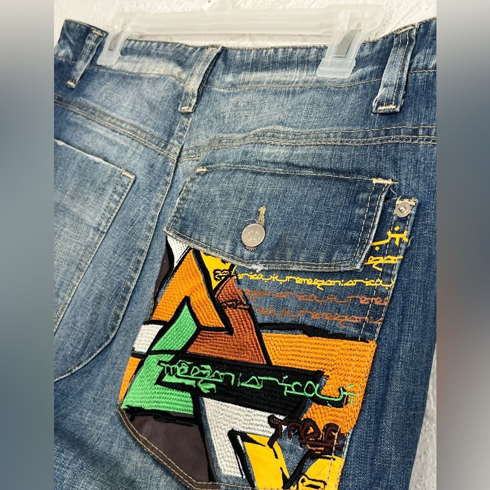 Vintage Vintage Meezan Jeans Mens 34x29 Jnco Style Y2K Baggy Skater Size US 34 / EU 50 - 8 Thumbnail