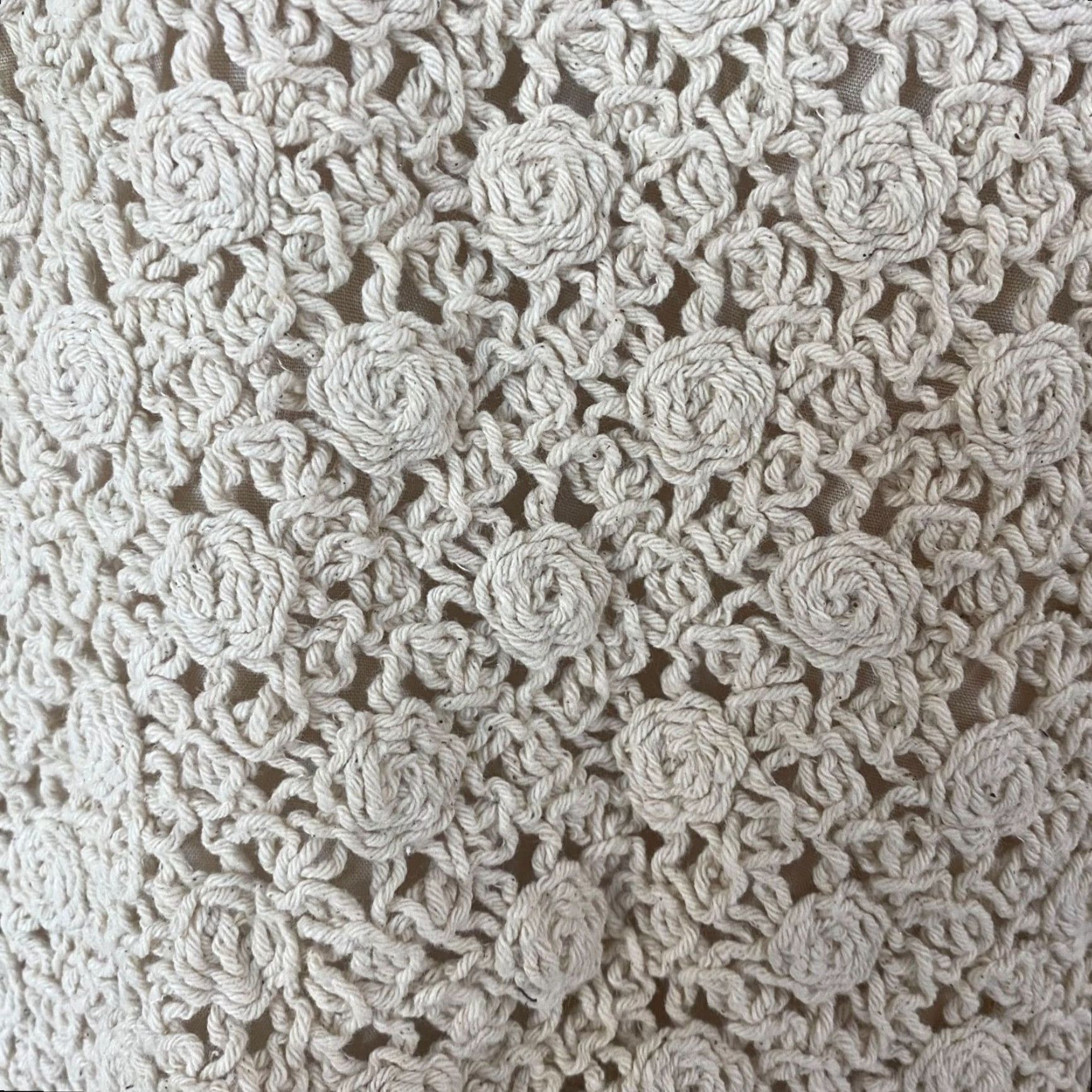 Vintage VINTAGE L Love Boho Crochet Tank Top Womens Medium Beige Cotton Floral Knit New Size M / US 6-8 / IT 42-44 - 7 Thumbnail