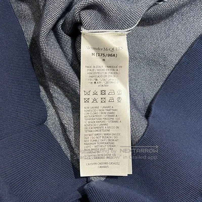 Alexander McQueen Alexander McQueen Men's Blue Cotton Sweatshirt . Size US M / EU 48-50 / 2 - 7 Thumbnail