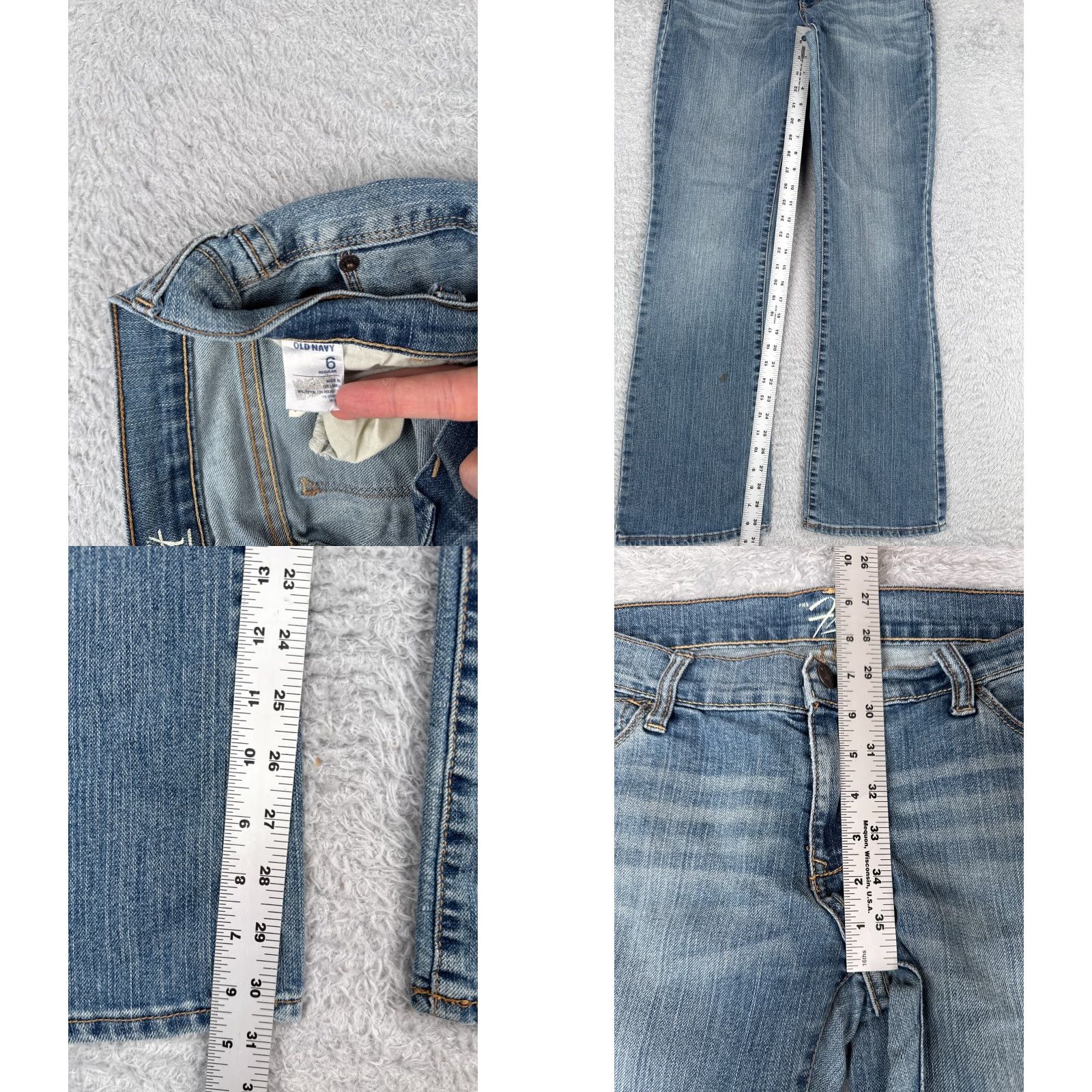 Old Navy Old Navy Women's Bootcut Jeans 6 Blue Denim Low Rise Stretch Comfort 31x31 Size 28" / US 6 / IT 42 - 8 Thumbnail