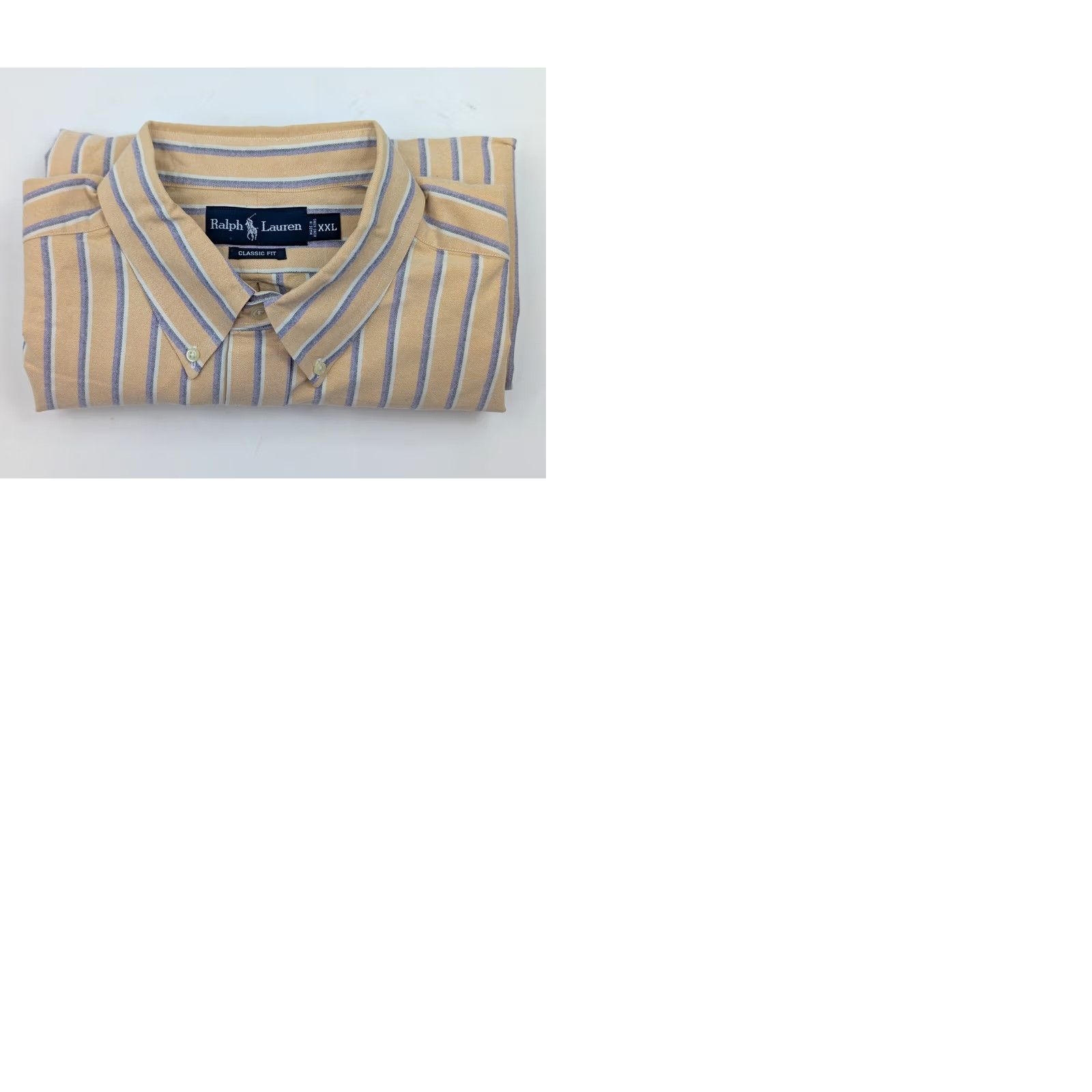 Ralph Lauren Ralph Lauren Polo Shirt Men 2XL Classic Striped Pastel Yellow Blue White Button-Up Size US XXL / EU 58 / 5 - 9 Thumbnail