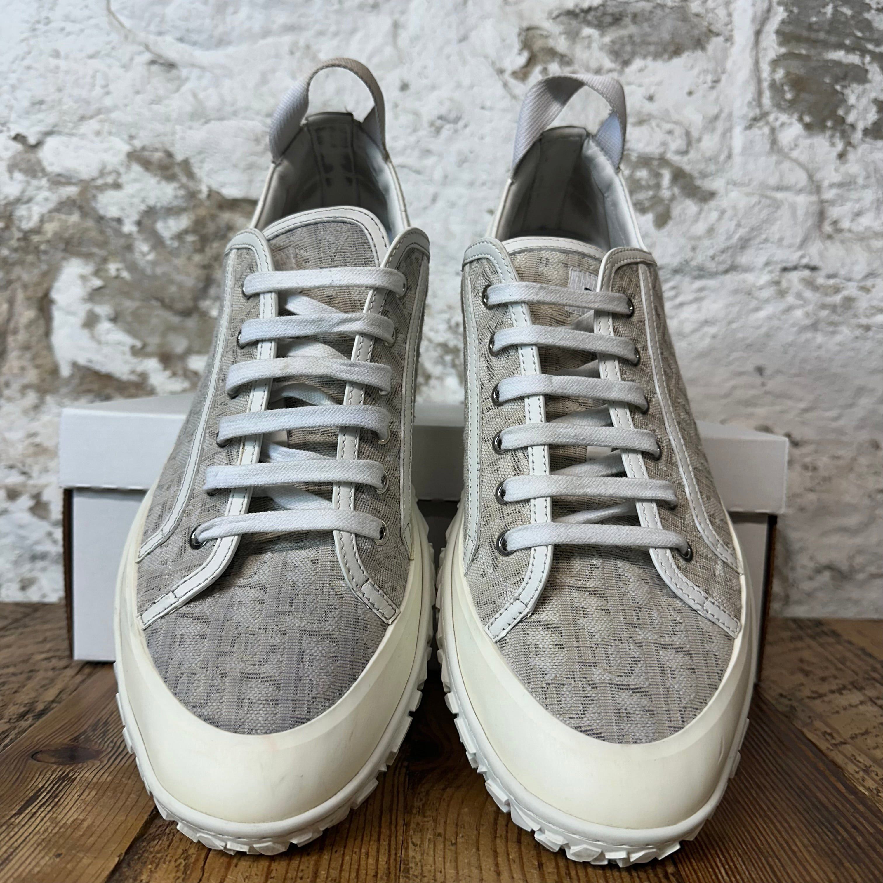 Dior Dior B28 Grey Monogram Cream White Sneaker Sz 14 (47) Size US 14 / EU 47 - 3 Thumbnail